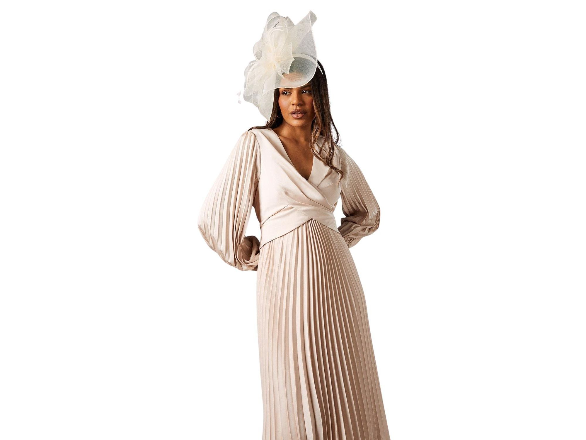 Petite Pleat Skirt Midi Dress — Image 3