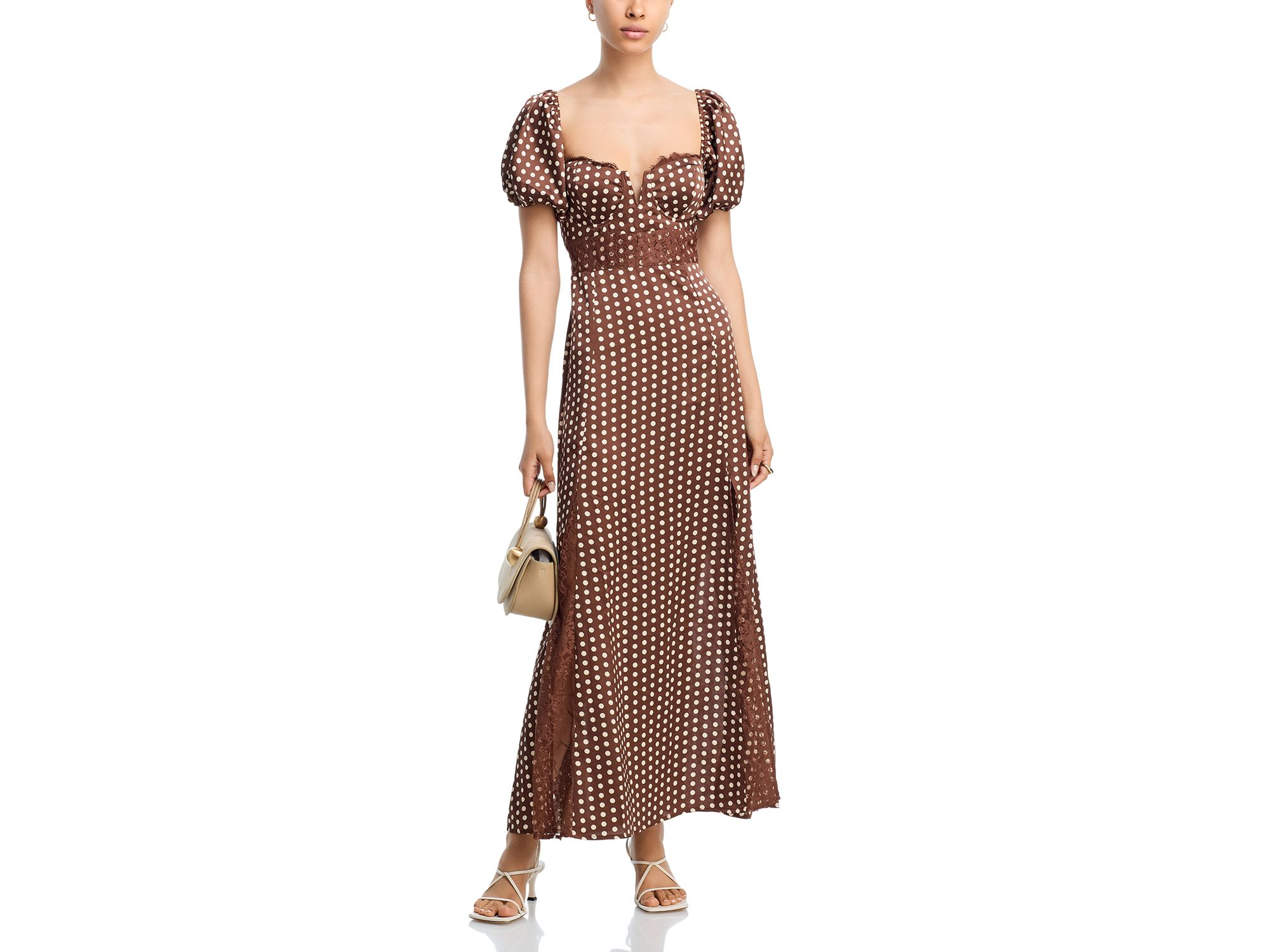 Polka Dot Lace Trim Dress - Exclusive — Image 3