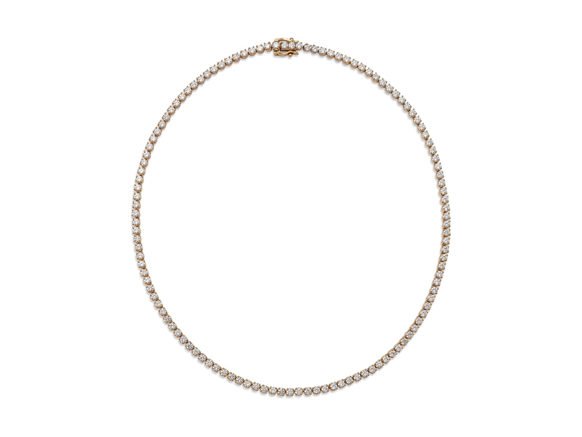 Diamond Tennis Necklace in 14K Gold, 10.0 tcw — Image 4