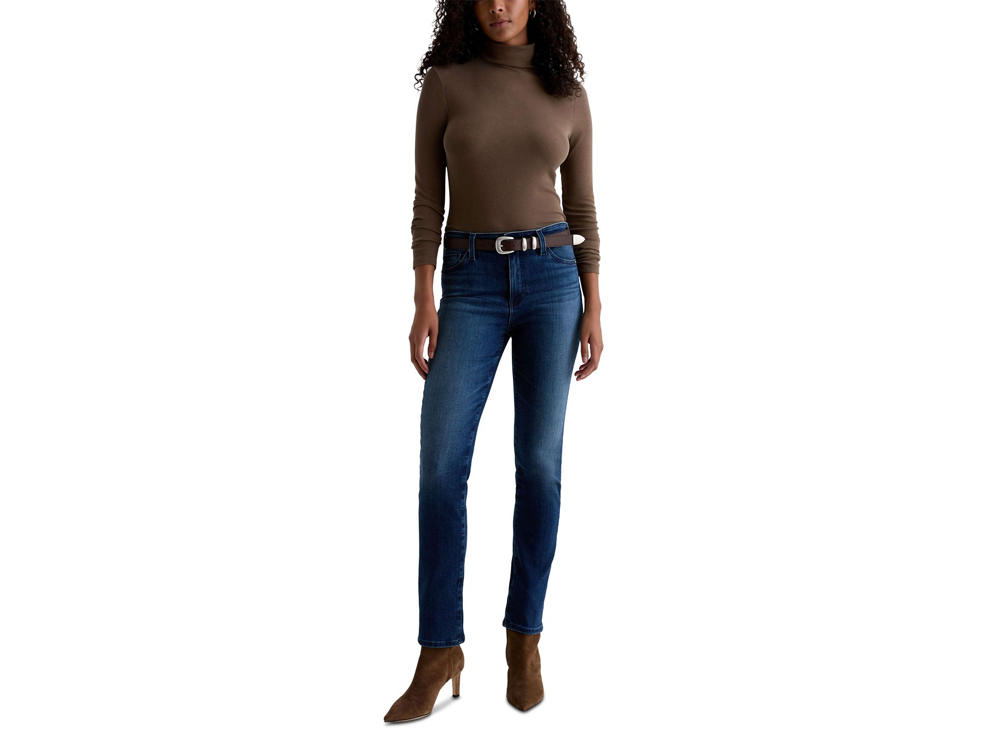 Mari Mid Rise Slim Straight Leg Jeans in Epilogue — Image 5
