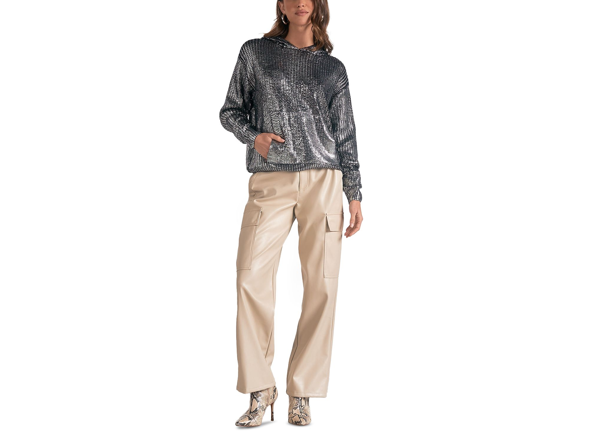 Metallic Threaded Hoodie — Image 5