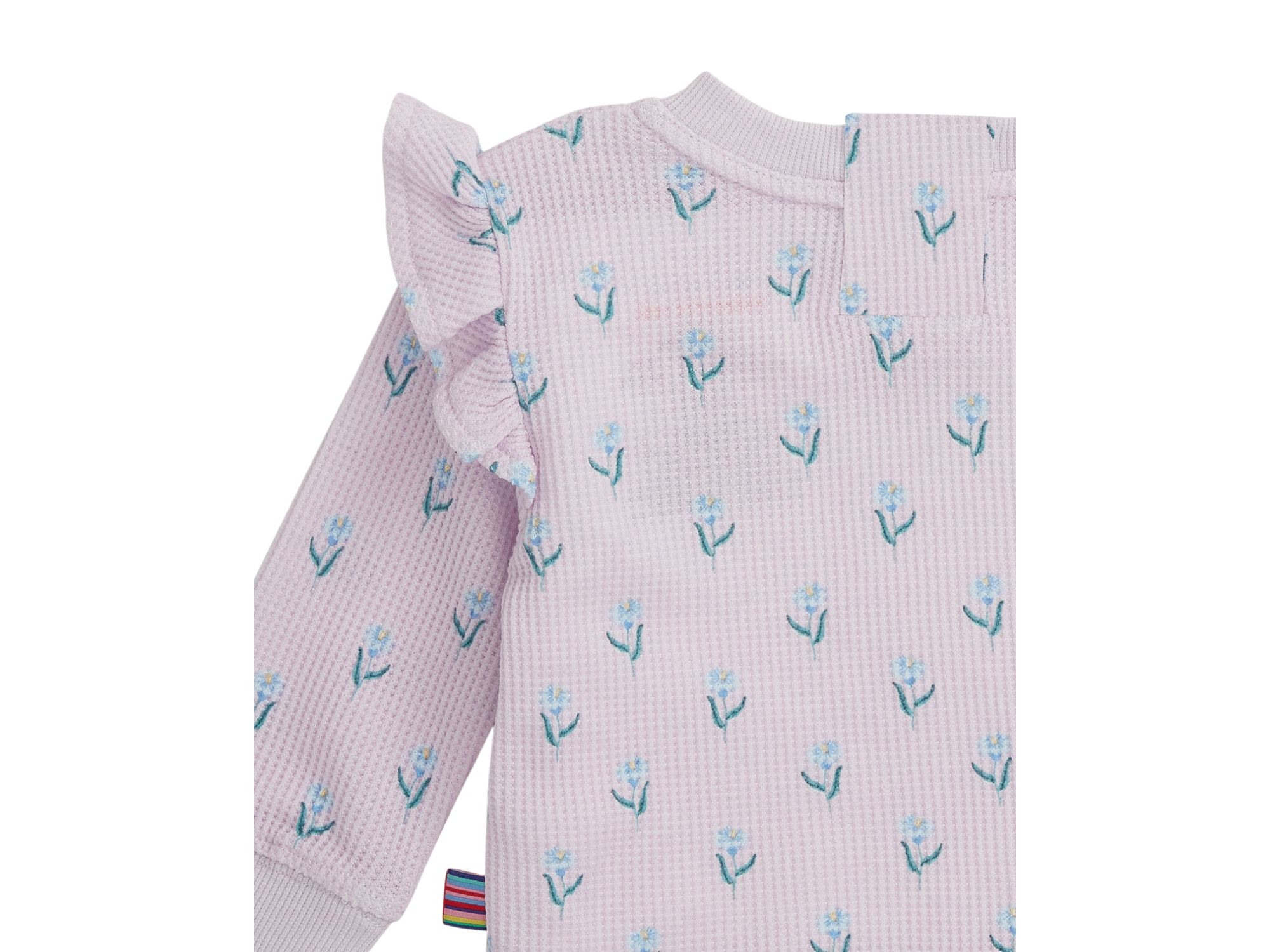 Girls' Floral Print Waffled Top & Legging Set - Baby, Little Kid — Image 3