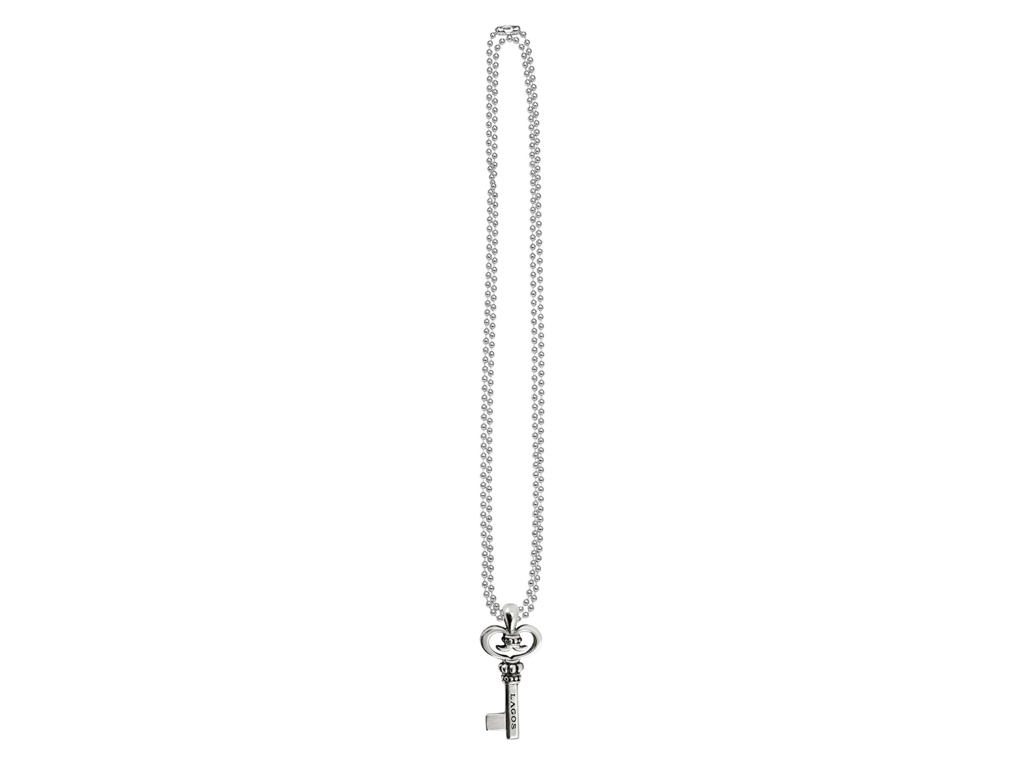 Signature Sterling Key Pendant Necklace, 34" — Image 4