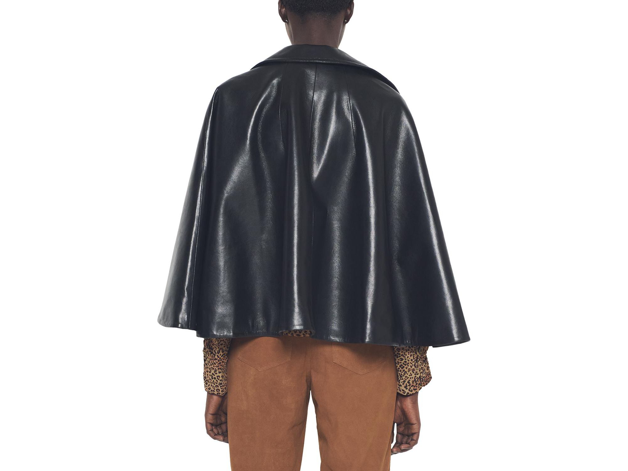 Faith Recycled Leather Moto Cape — Image 4