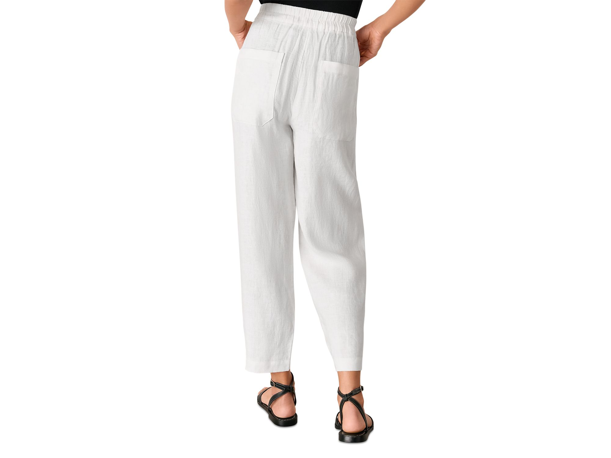 Linen Barrel Leg Trousers — Image 7