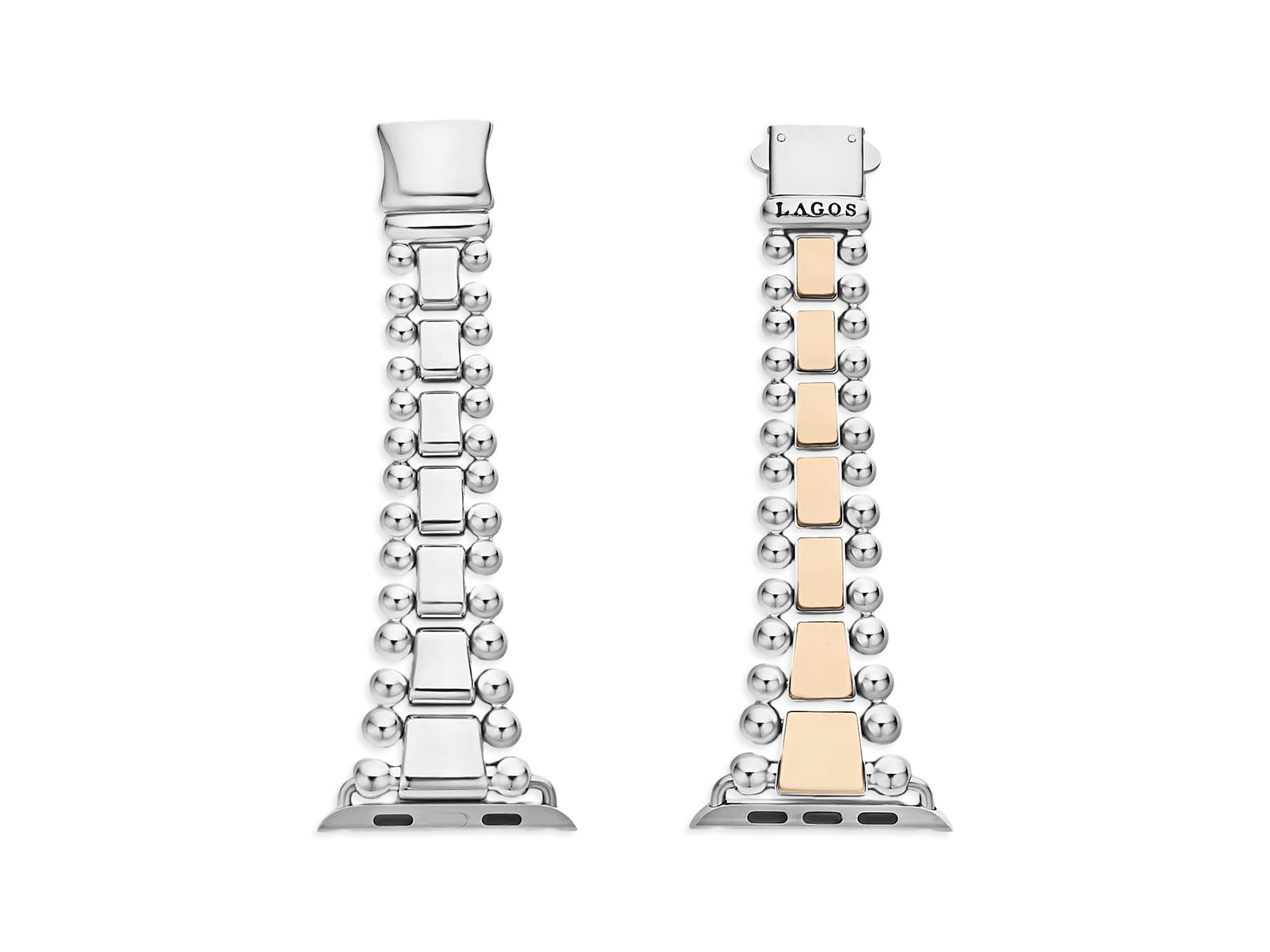 Smart Caviar 18K Rose Gold & Stainless Steel Apple™ Watch Bracelet, 42-44mm — Image 3
