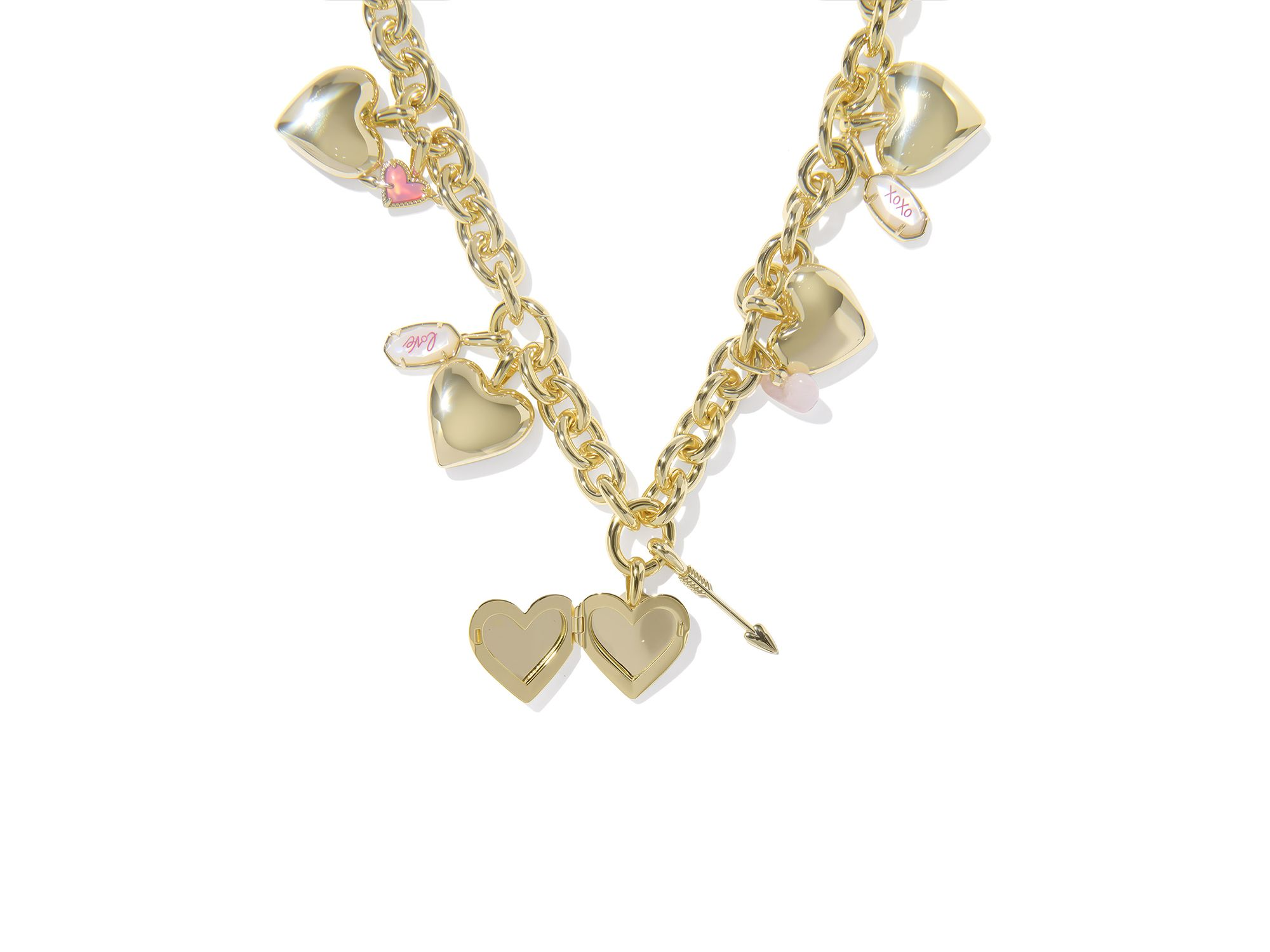 Jayna Charm Statement Necklace, 18" — Image 4