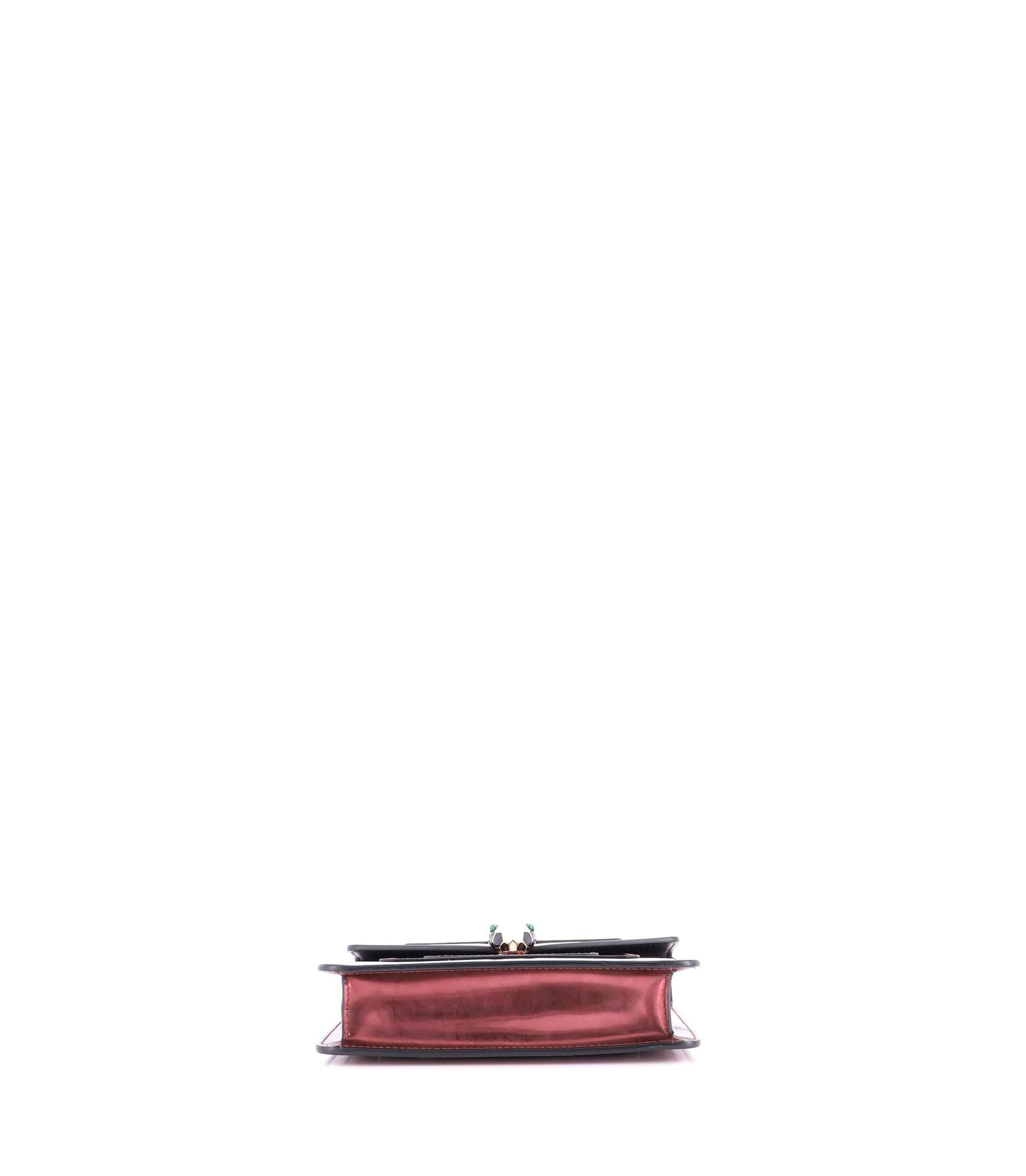 Small Serpenti Forever Square Shoulder Bag Metallic Leather — Image 8