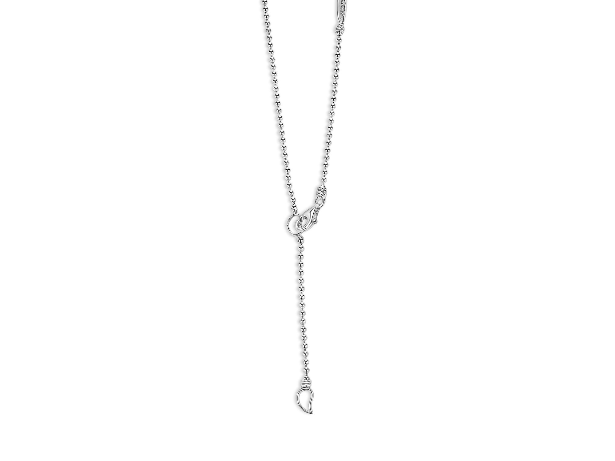 18K Yellow Gold & Sterling Caviar Lux-Clip Diamond Bead Link Necklace, 16-18" - Exclusive — Image 6