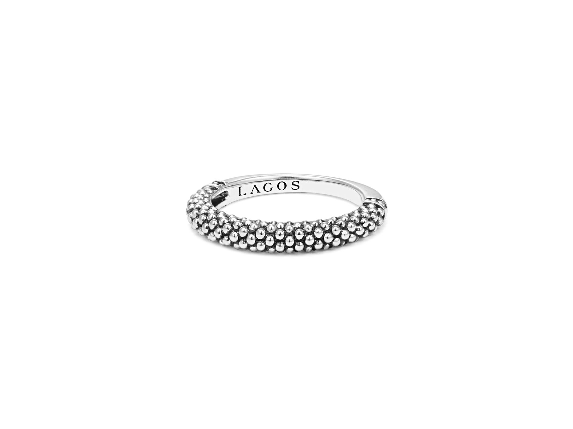Sterling Caviar Beaded Stacking Ring — Image 5