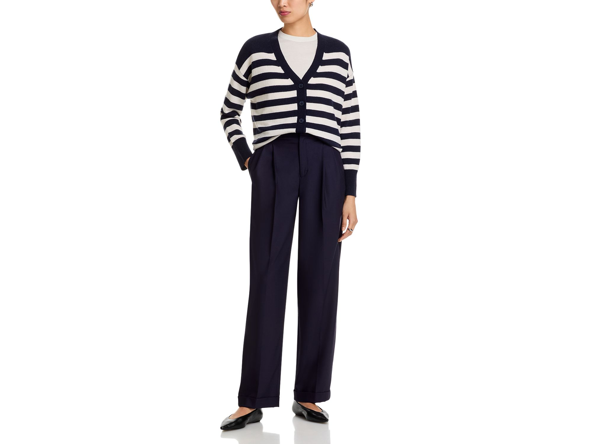 Cashmere V Neck Cardigan Sweater - Exclusive — Image 4