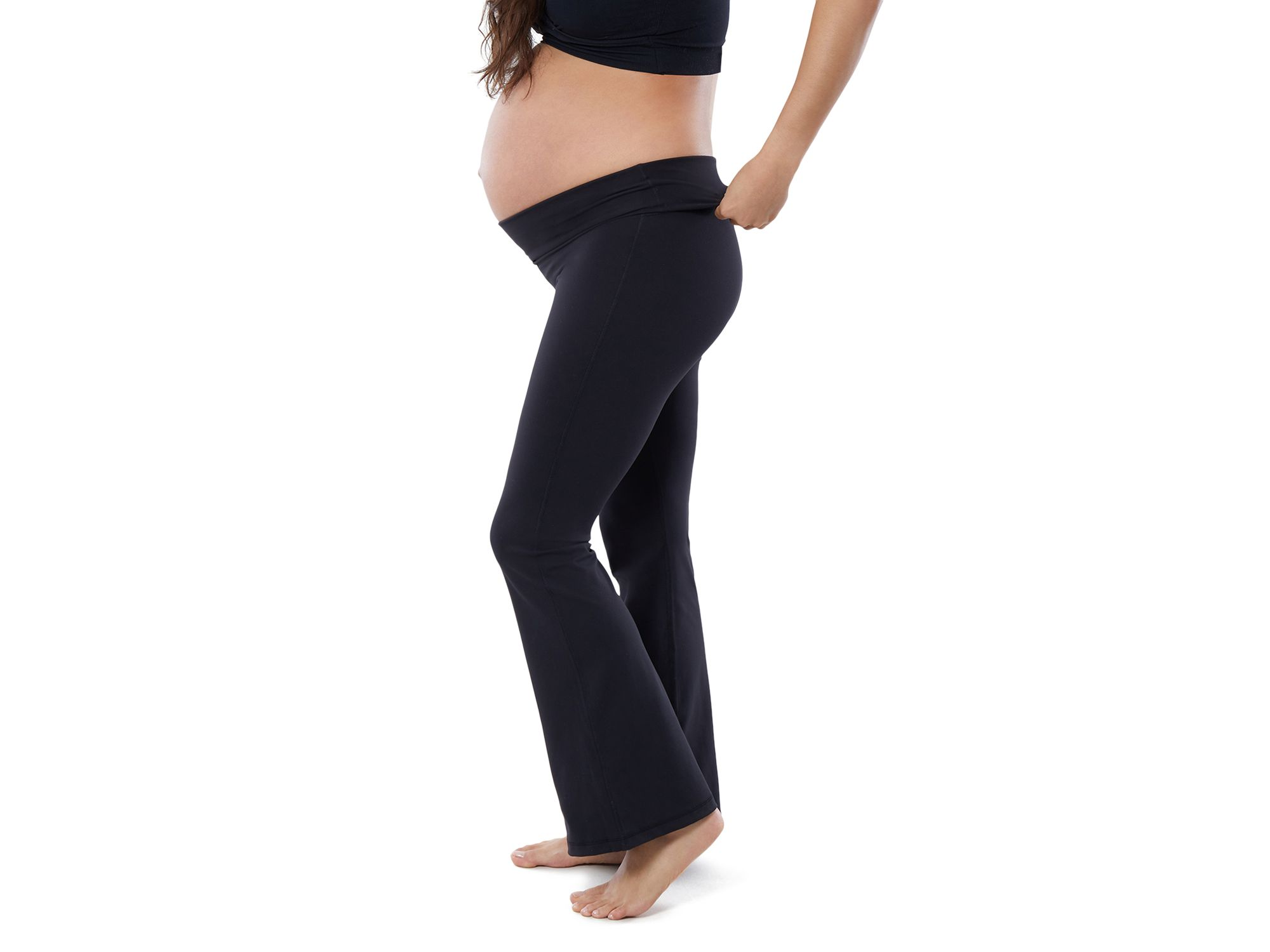 Fold Down Flared Maternity Leggings — Image 8