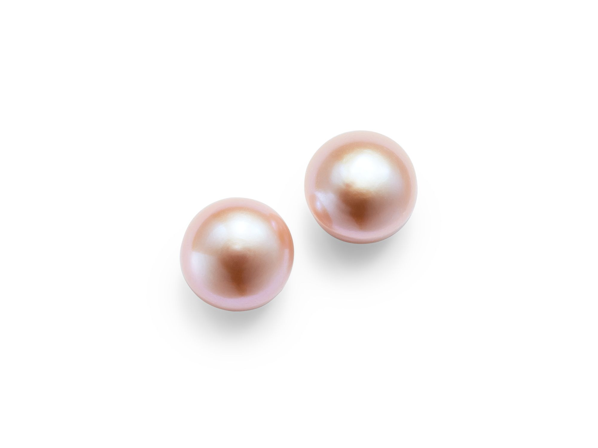 Pink Cultured Freshwater Pearl Stud Earrings in 14K Yellow Gold — Image 4