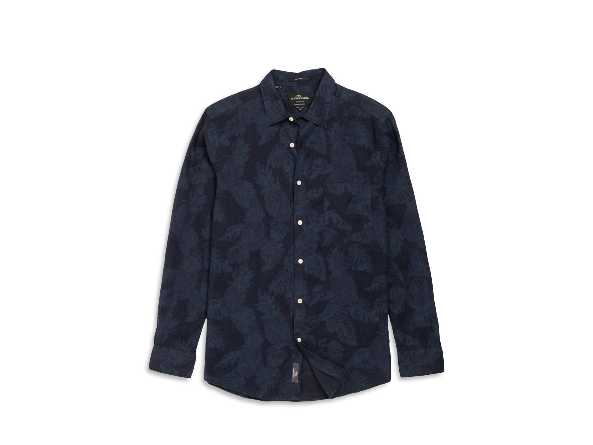 North River Slim Fit Printed Linen Shirt — Image 7