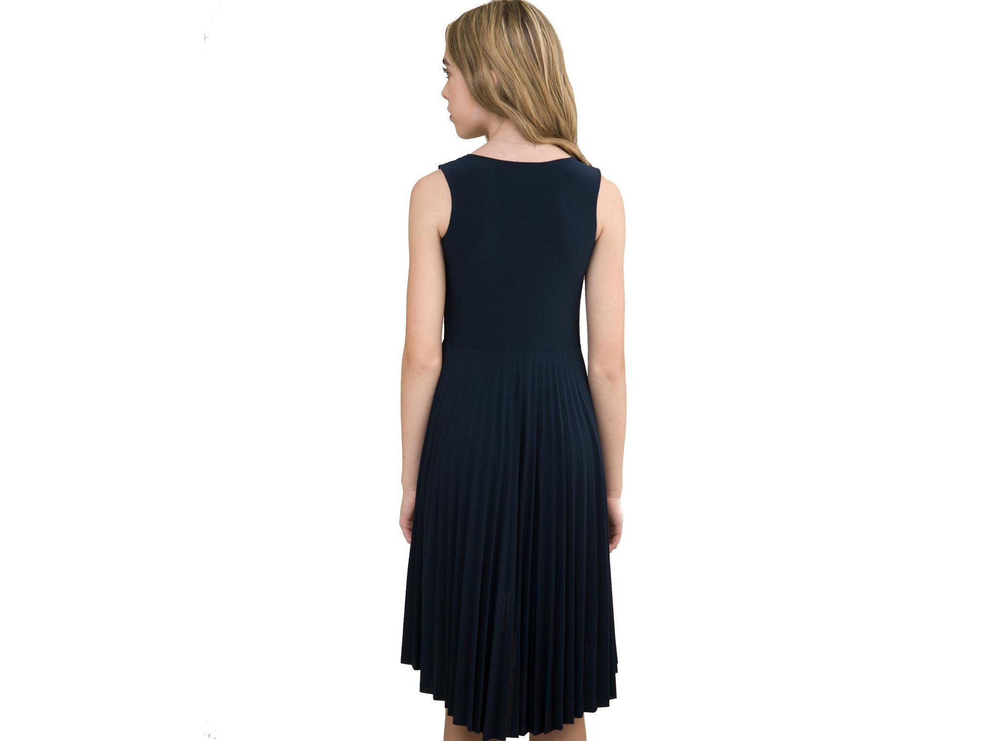 Girls' Pleated High Low Dress with Belt - Big Kid — Image 3