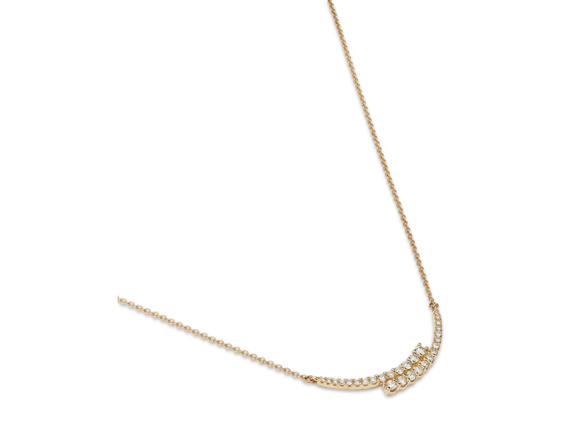 Diamond Bypass Necklace in 14K Yellow Gold, 0.30 tcw — Image 3