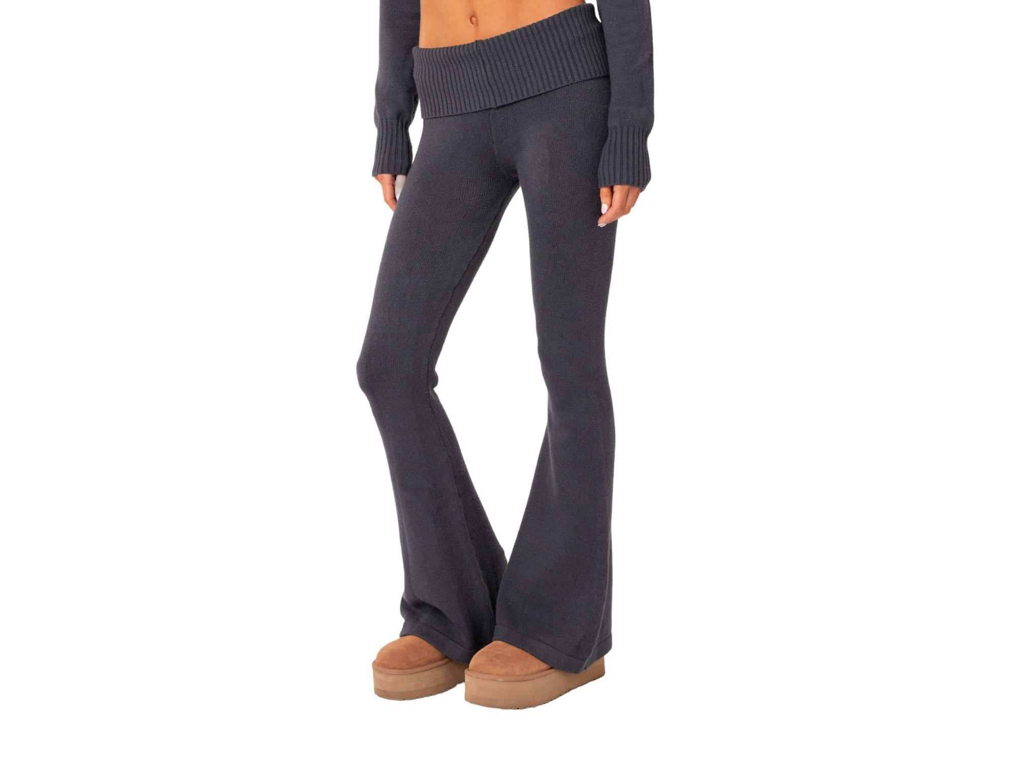 Desiree Knitted Low Rise Fold Over Pants — Image 3