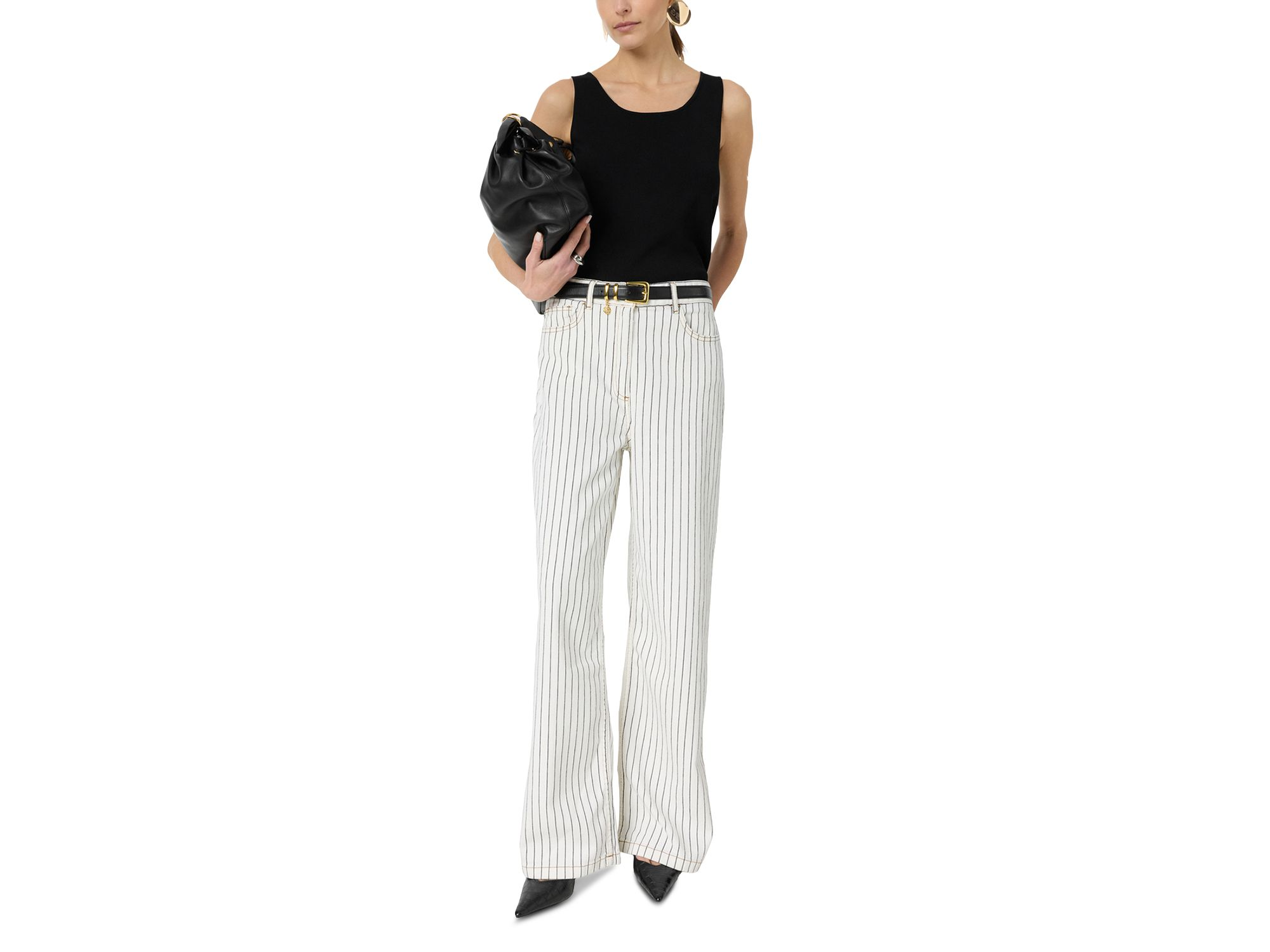 Amaliah High Rise Straight Jeans in Ecru — Image 6