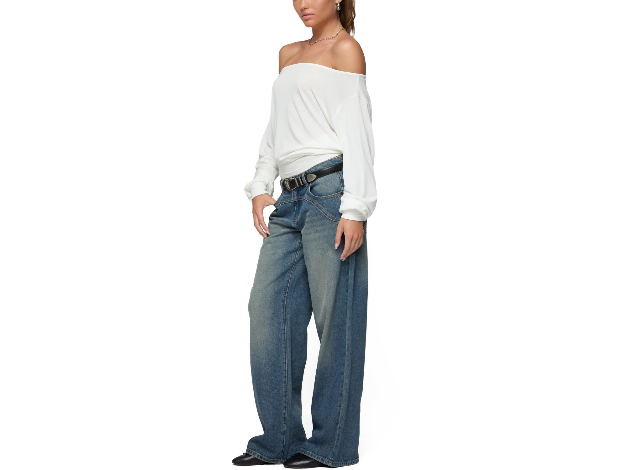Nannie Off Shoulder Oversized Top — Image 3