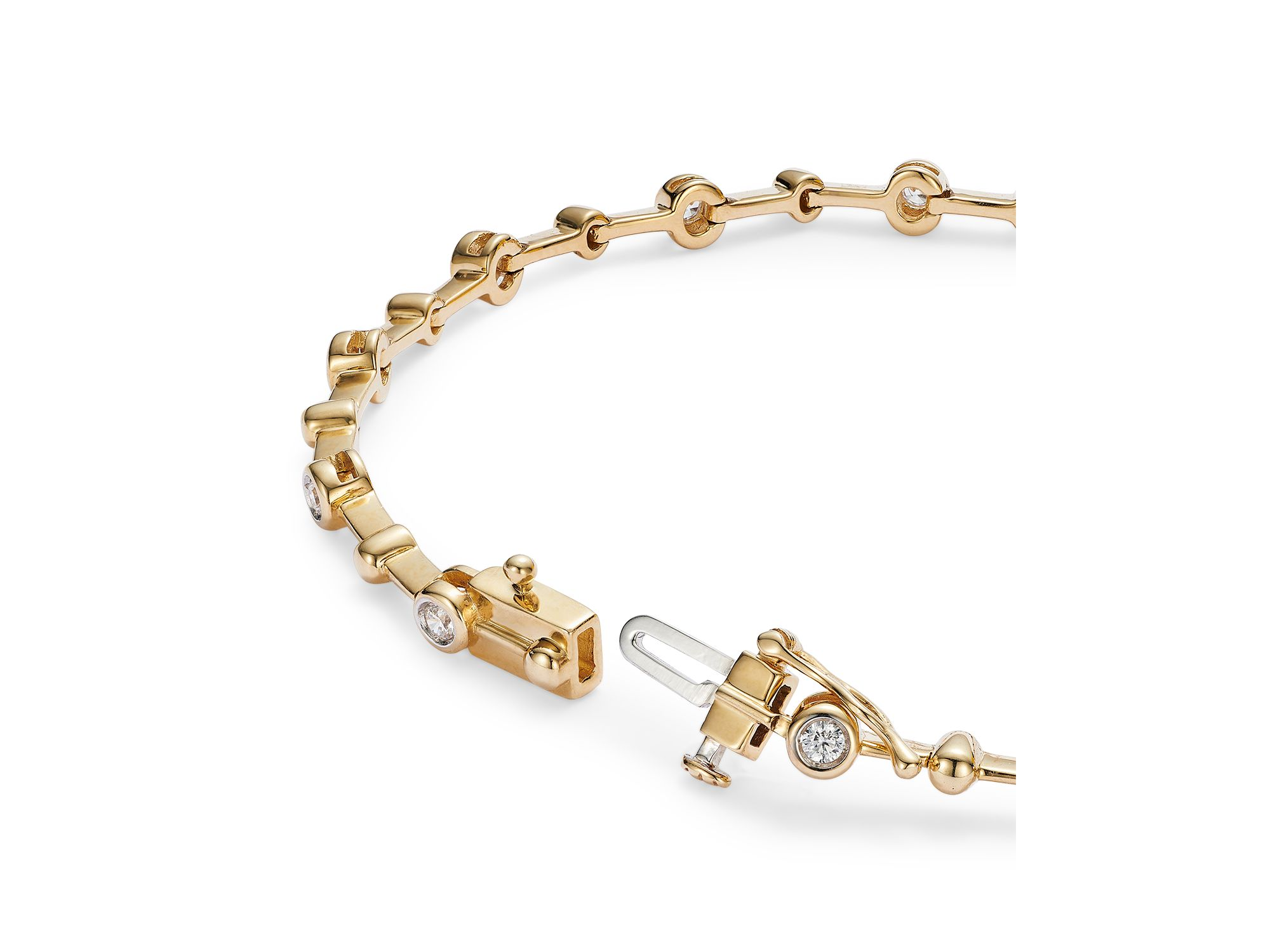 Diamond Station Bracelet in 14K Gold, 0.50 tcw — Image 3