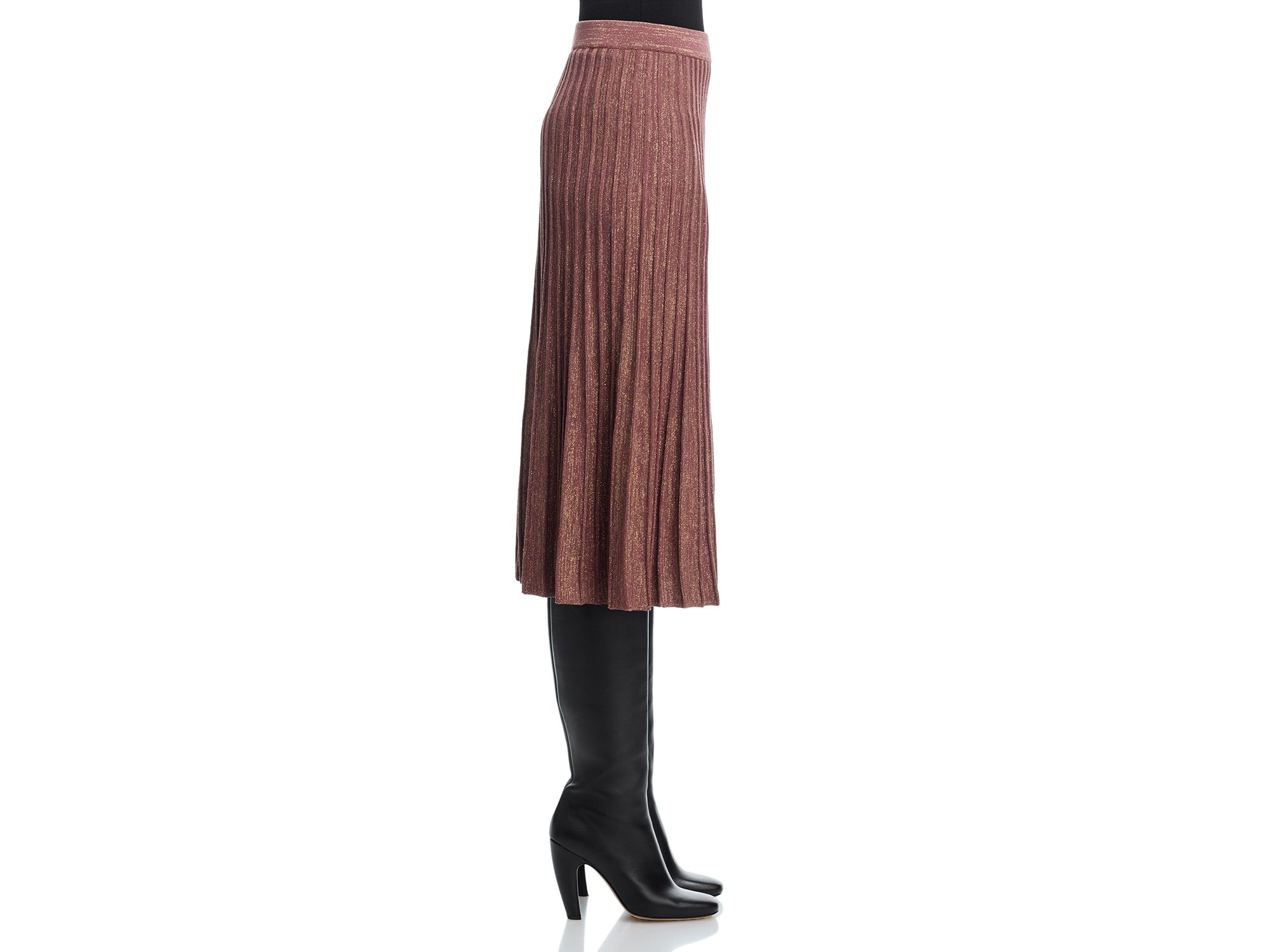 Rib Knit A Line Dress — Image 4