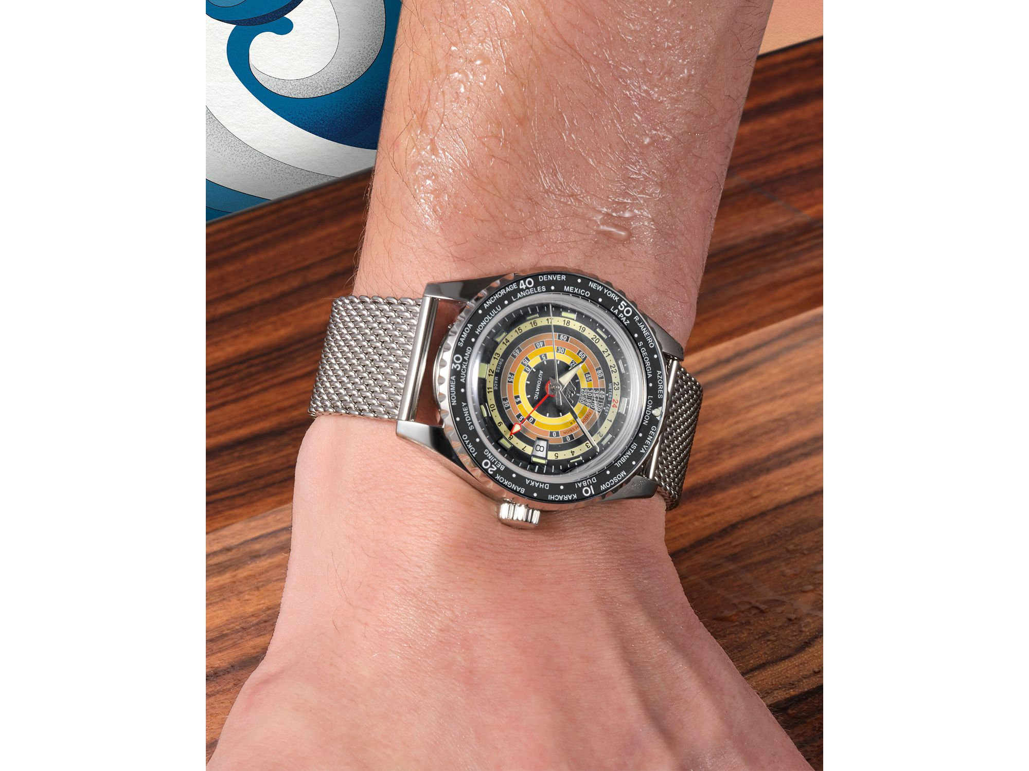 Ocean Star Tribute Decompression Worldtimer Watch, 41mm — Image 3