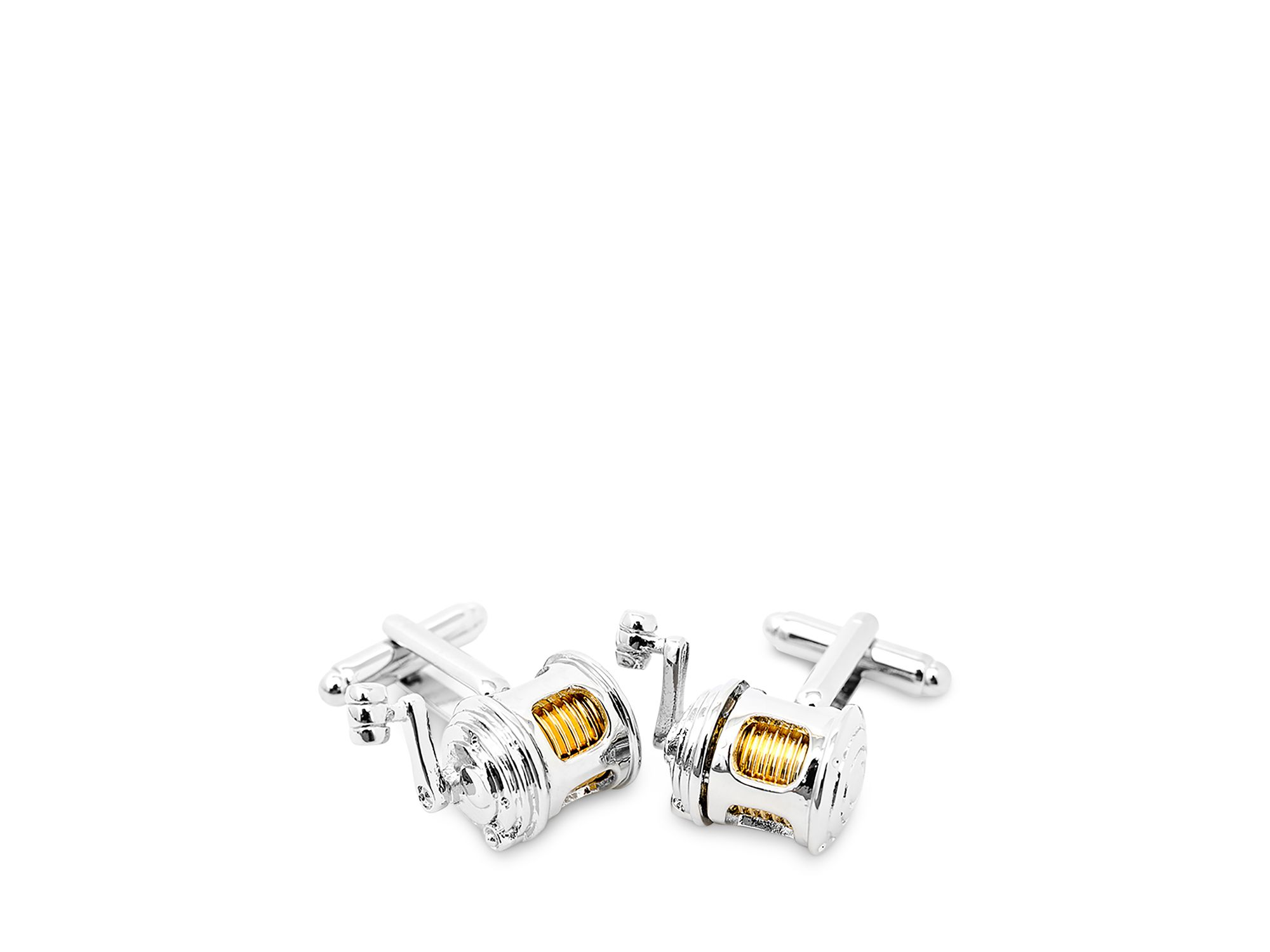 Two Tone Fishing Reel Cufflinks — Image 5
