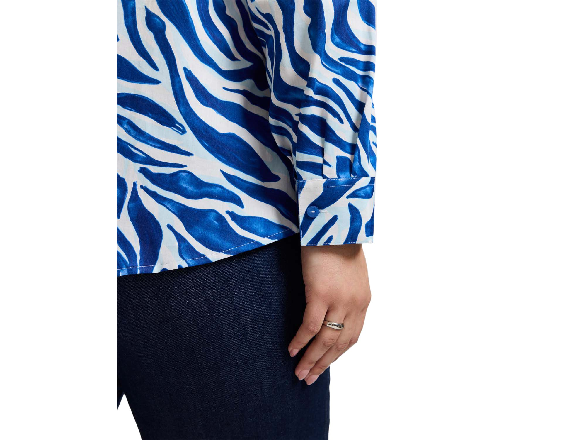 Zoey Long Sleeved Tonal Zebra Shirt — Image 4
