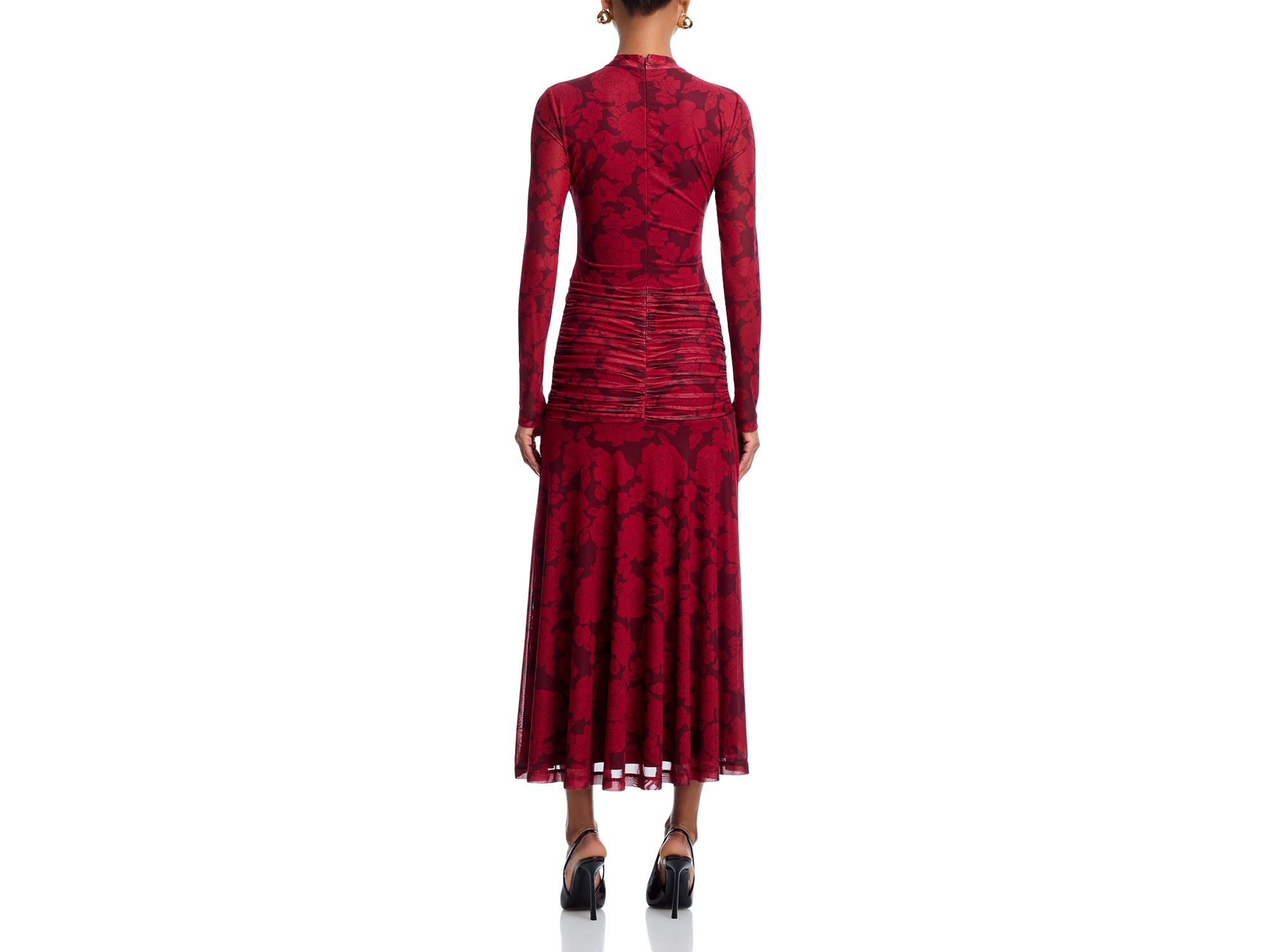Selene Ruched Long Sleeve Dress — Image 4
