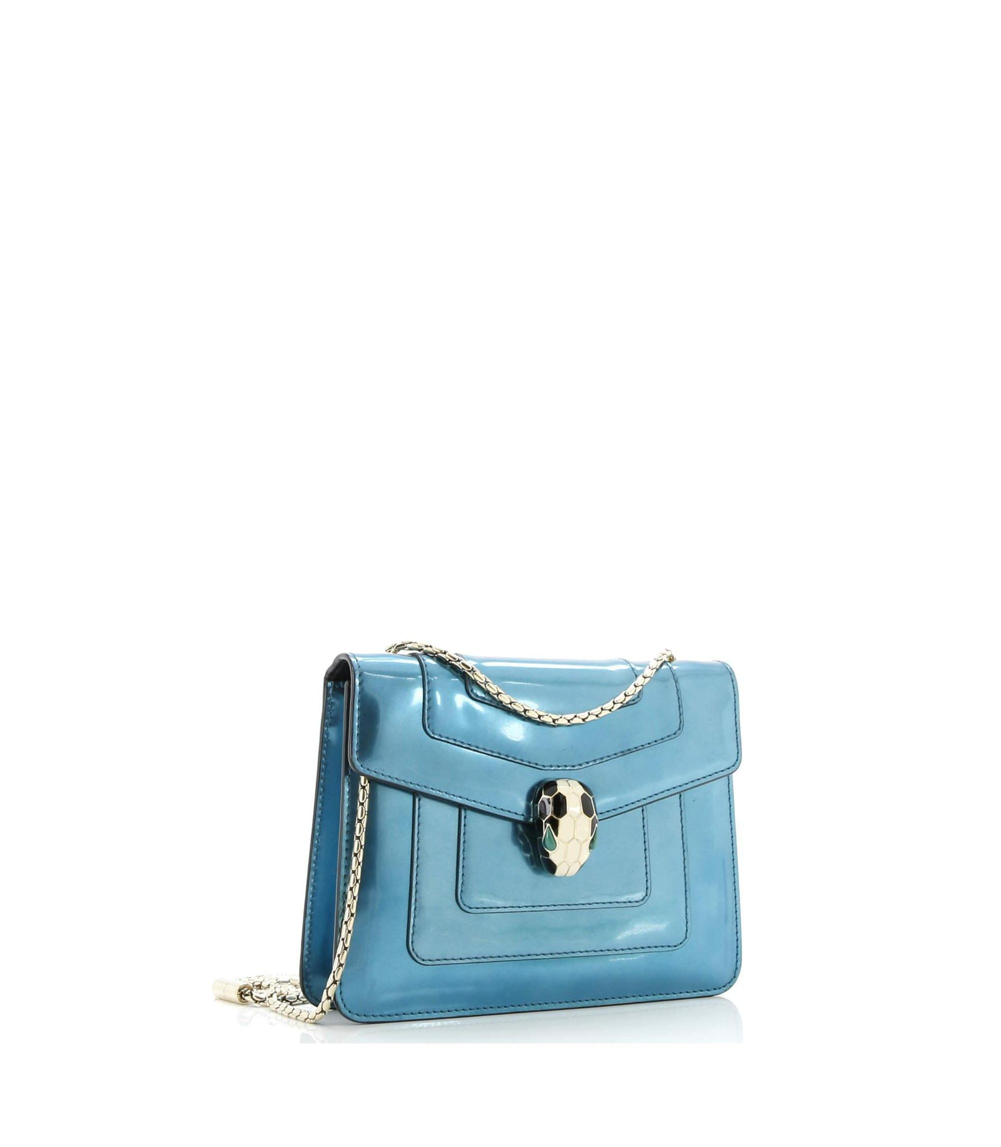 Small Serpenti Forever Square Shoulder Bag Metallic Leather — Image 6