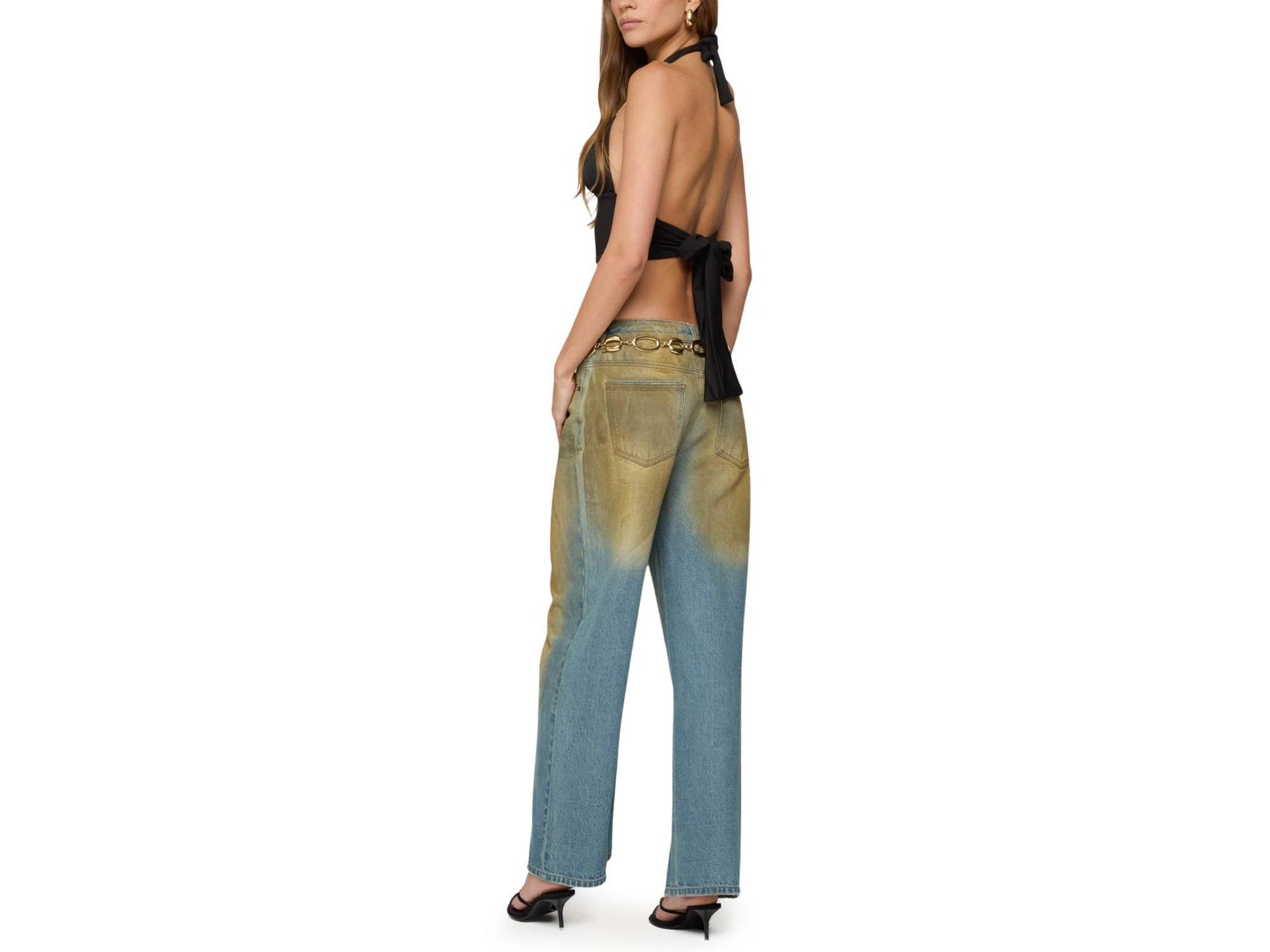 Aiva Backless Plunge Neck Halter Top — Image 3