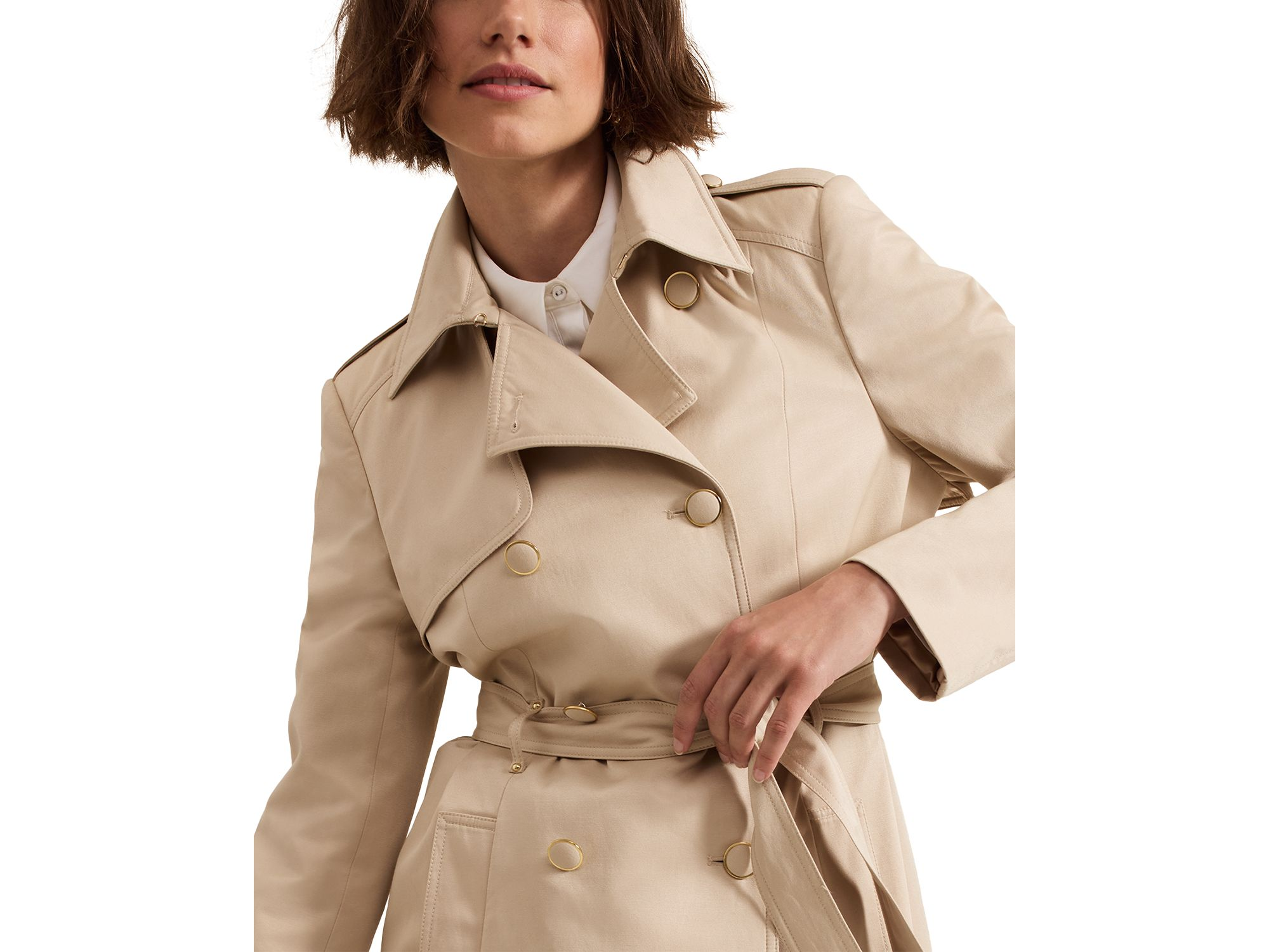Cheryl Fitted Trench Button Up Jacket — Image 5