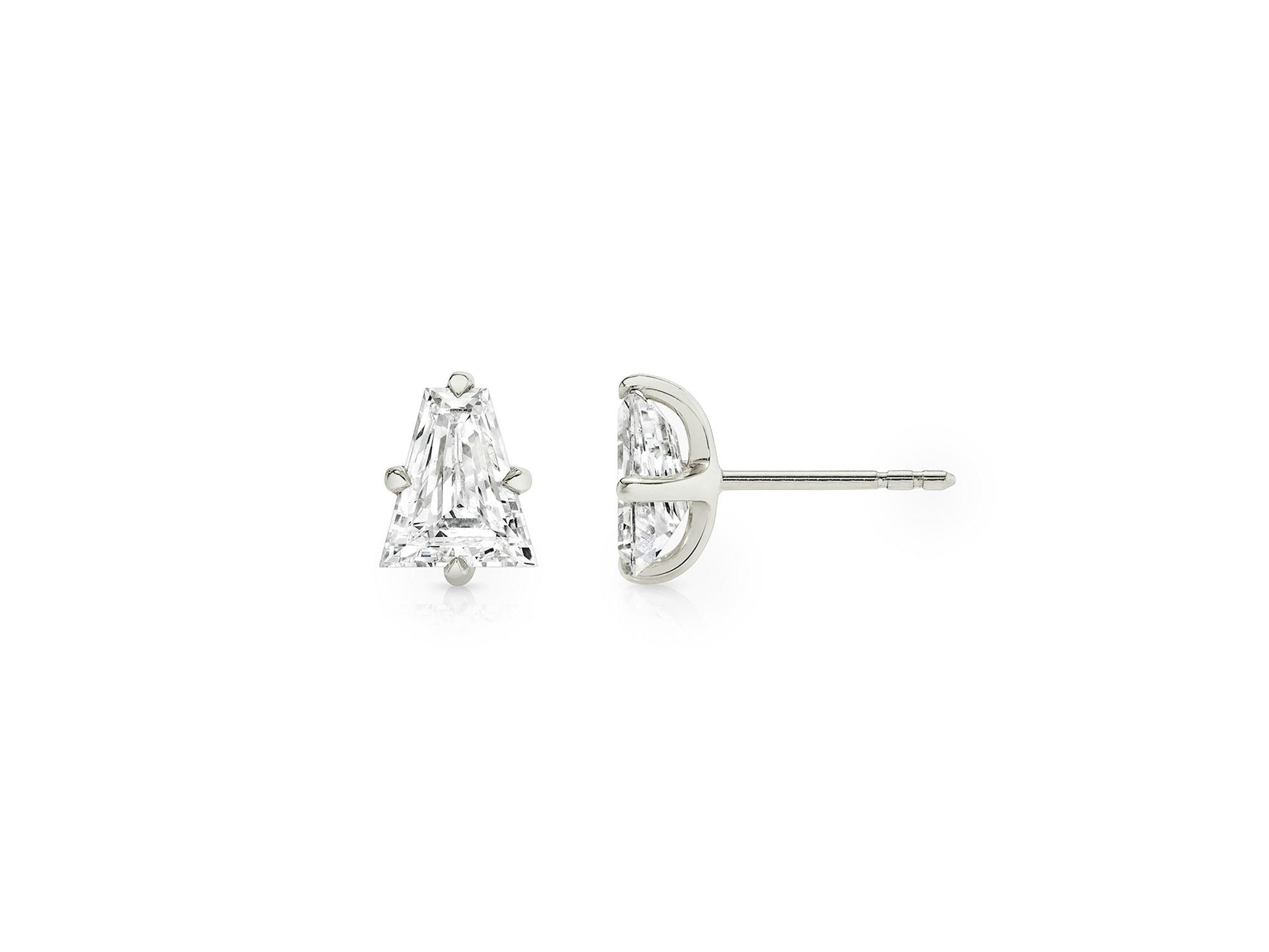 Iconic Lab-Grown Diamond Stud Earrings in 14K Yellow and White Gold, 1.5ctw Keystone Lab Grown Diamonds — Image 5
