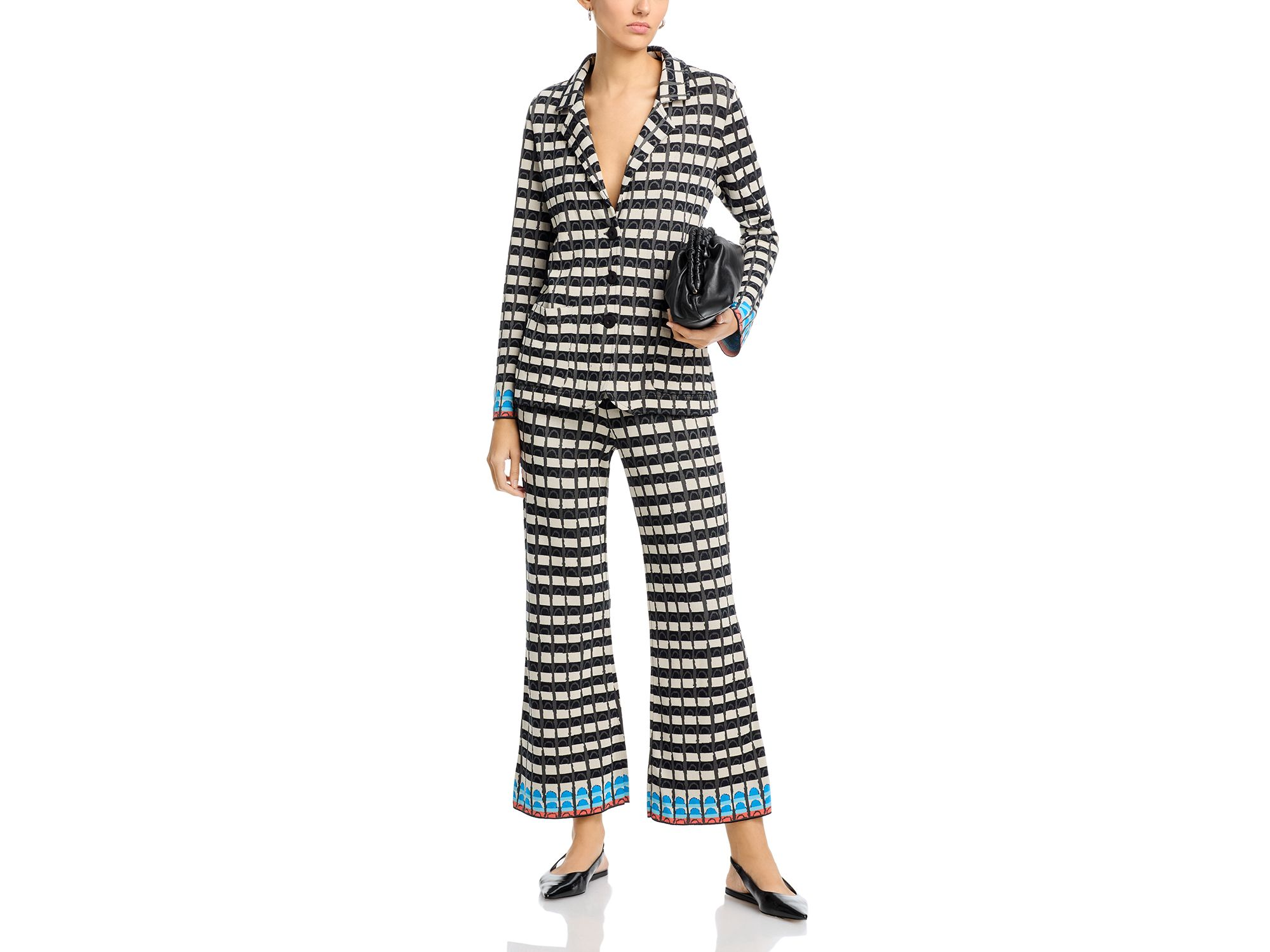 Plaid Knit Blazer — Image 7