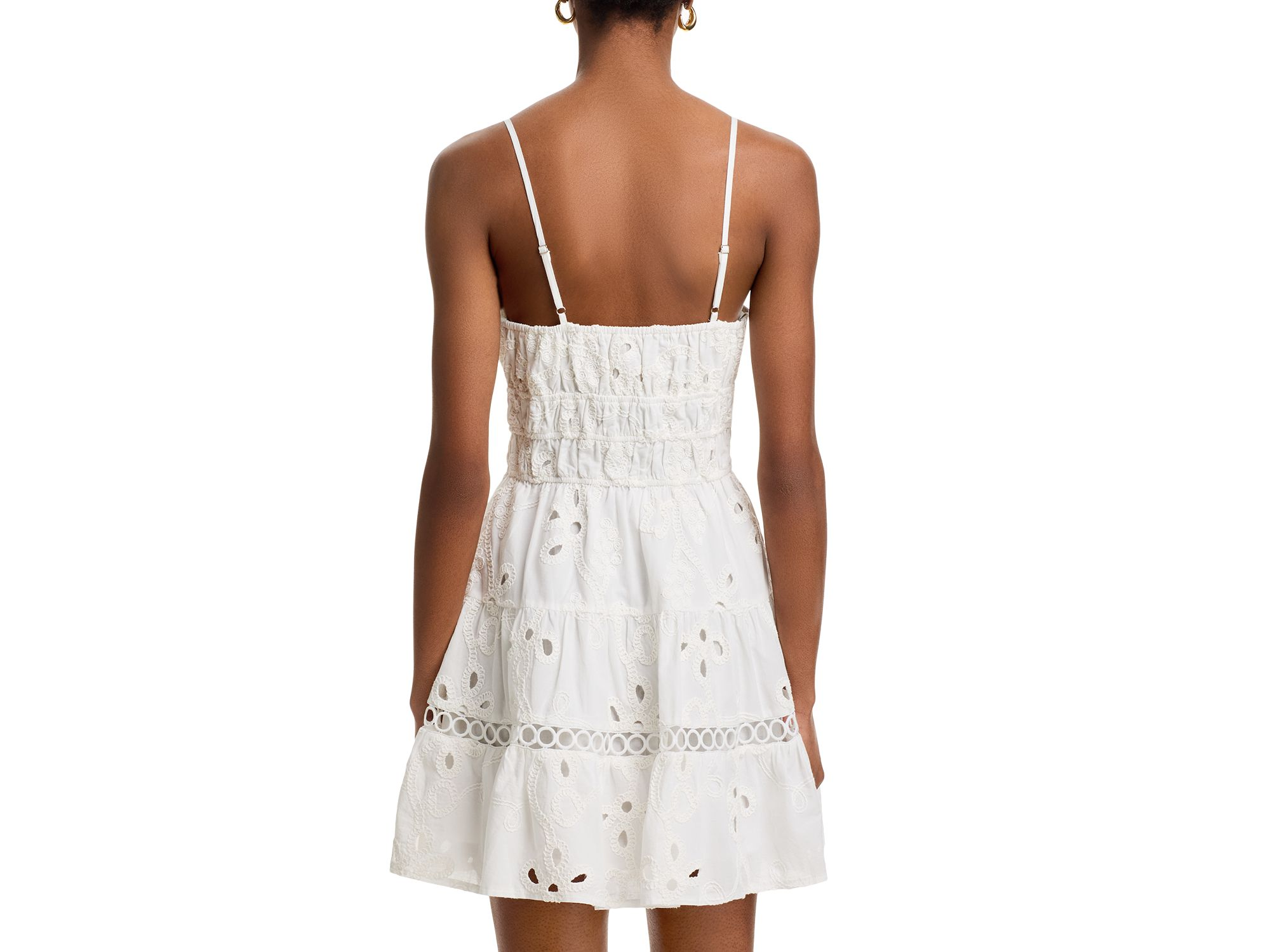 Tie Eyelet Mini Dress - Exclusive — Image 3