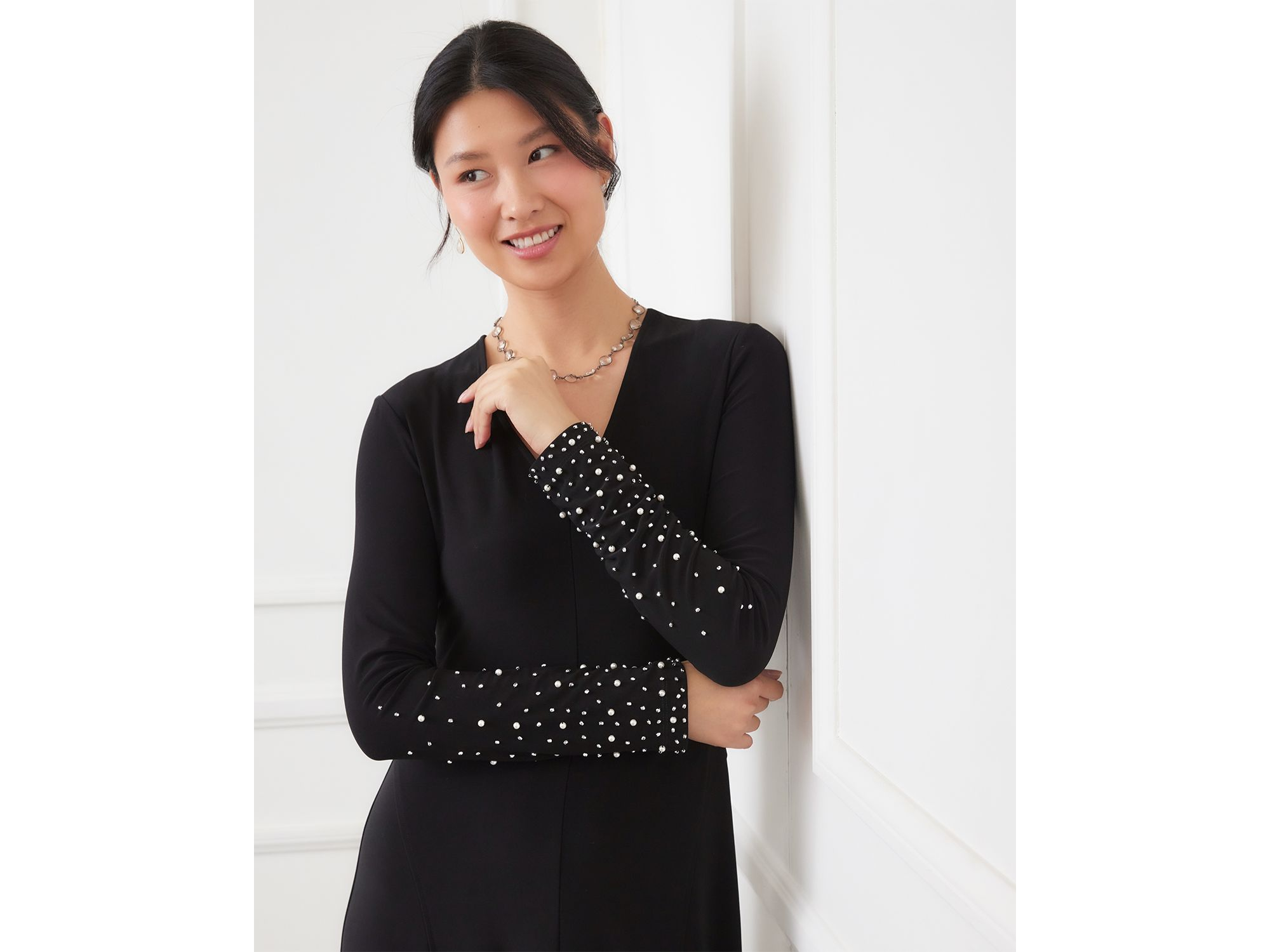 Kate Beaded Sleeve Travel Dress — Image 3