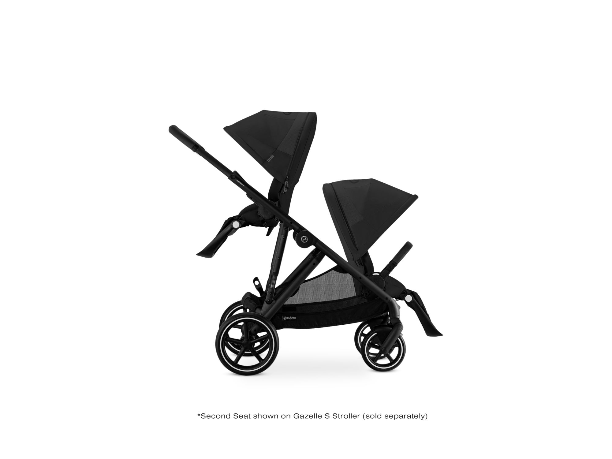 eGazelle/Gazelle S 2 Second Seat – Moon Black with Black Bumper Bar — Image 5