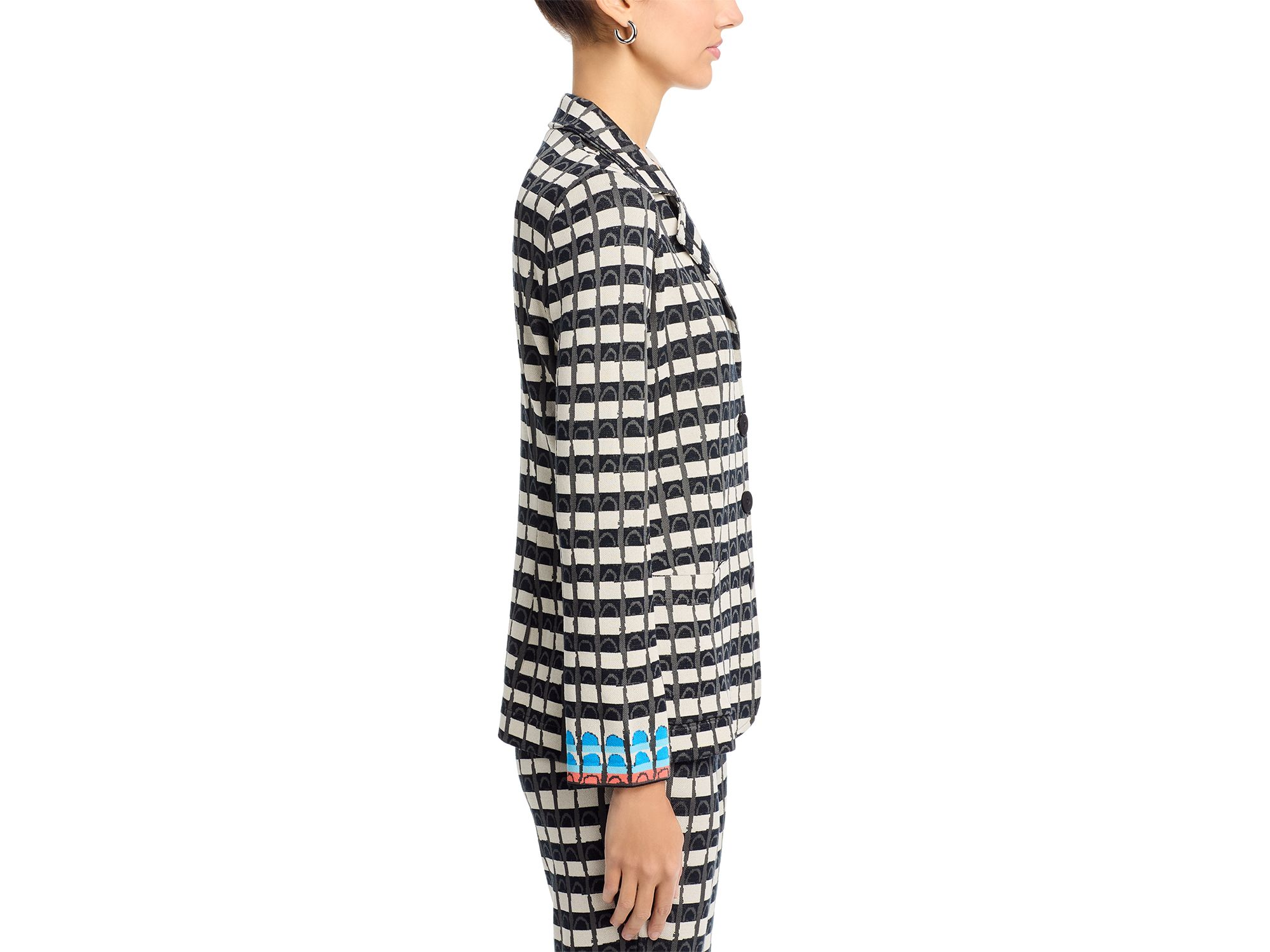 Plaid Knit Blazer — Image 6