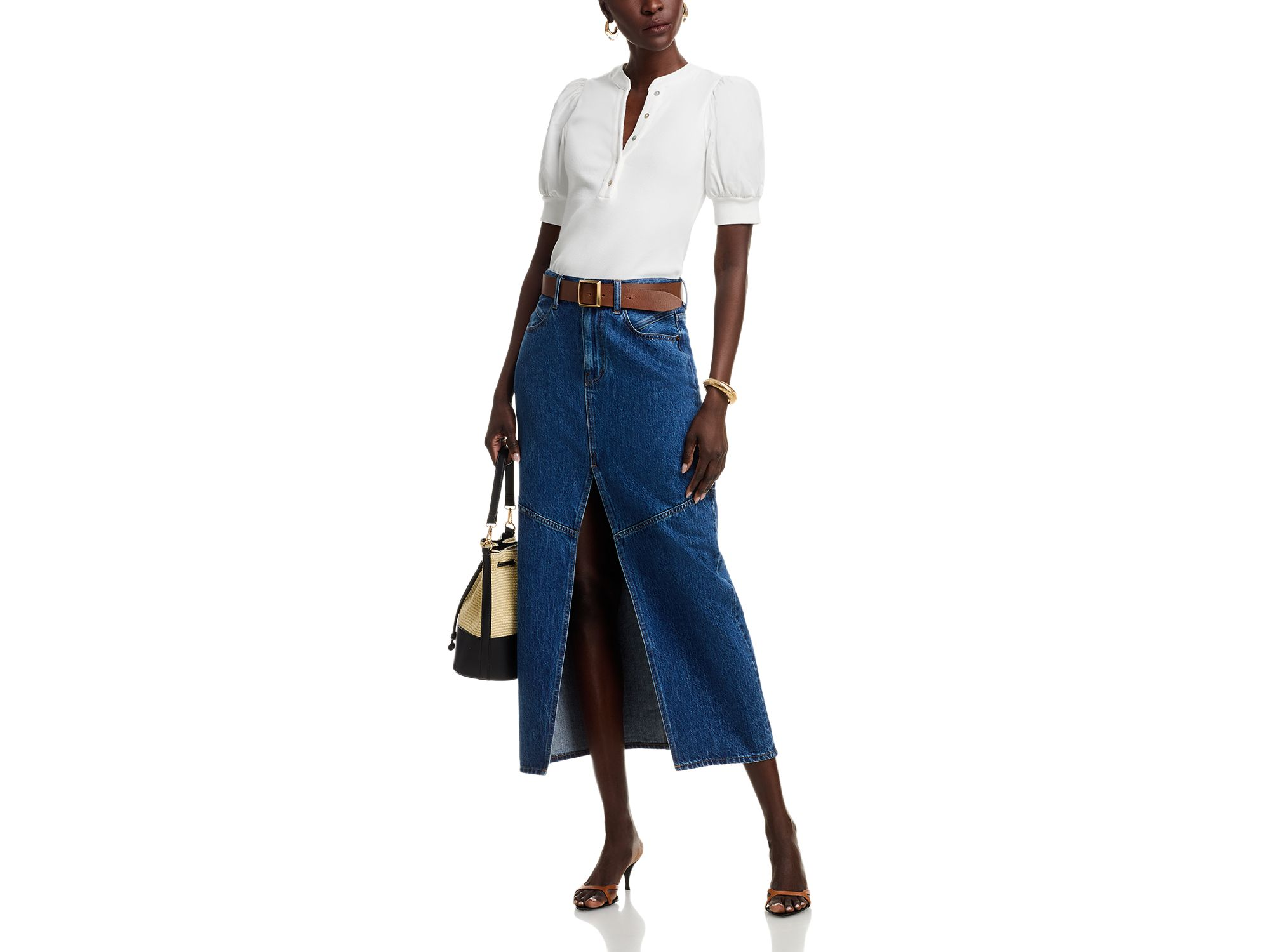 Puff Sleeve Henley Top — Image 4