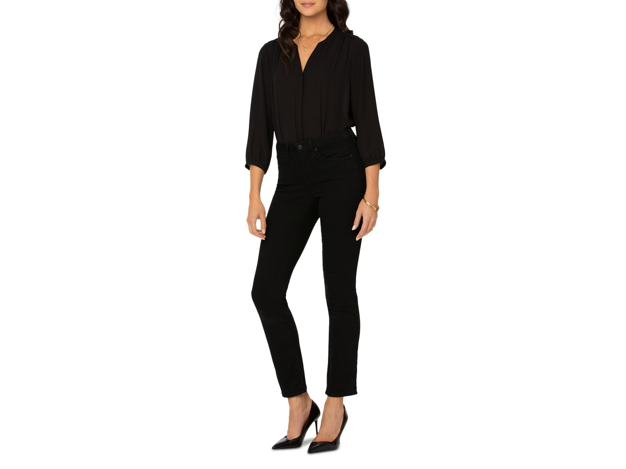Petites Sheri Slim Leg Jeans in Black — Image 4