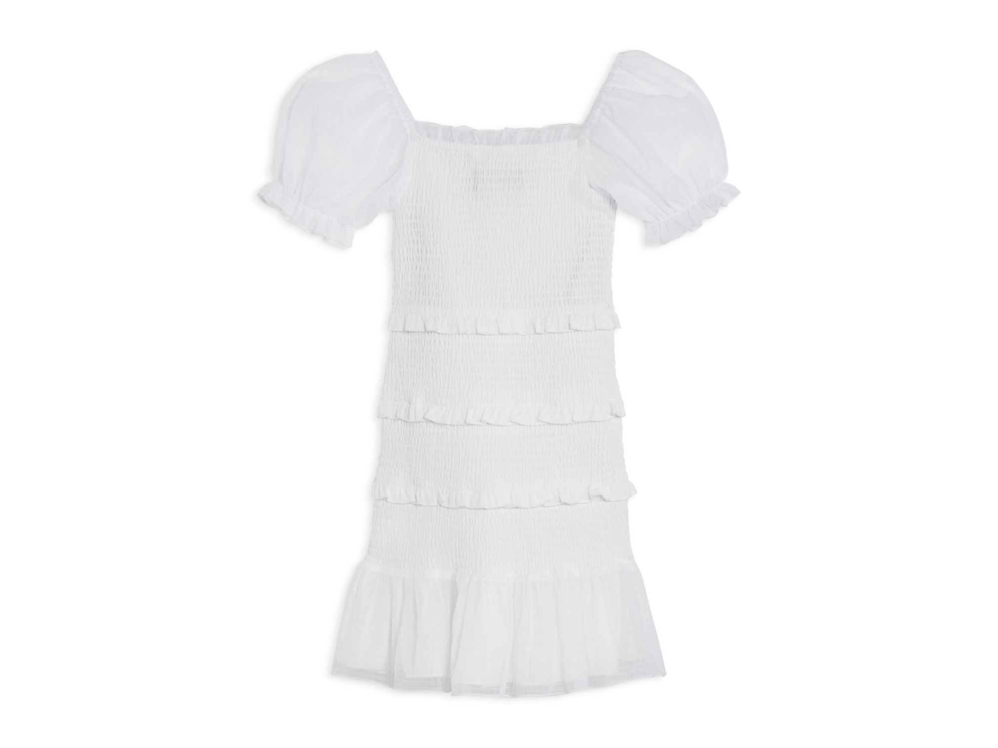 Girls' Laila Puff Sleeve Tiered Smocked Dress - Big Kid — Image 4