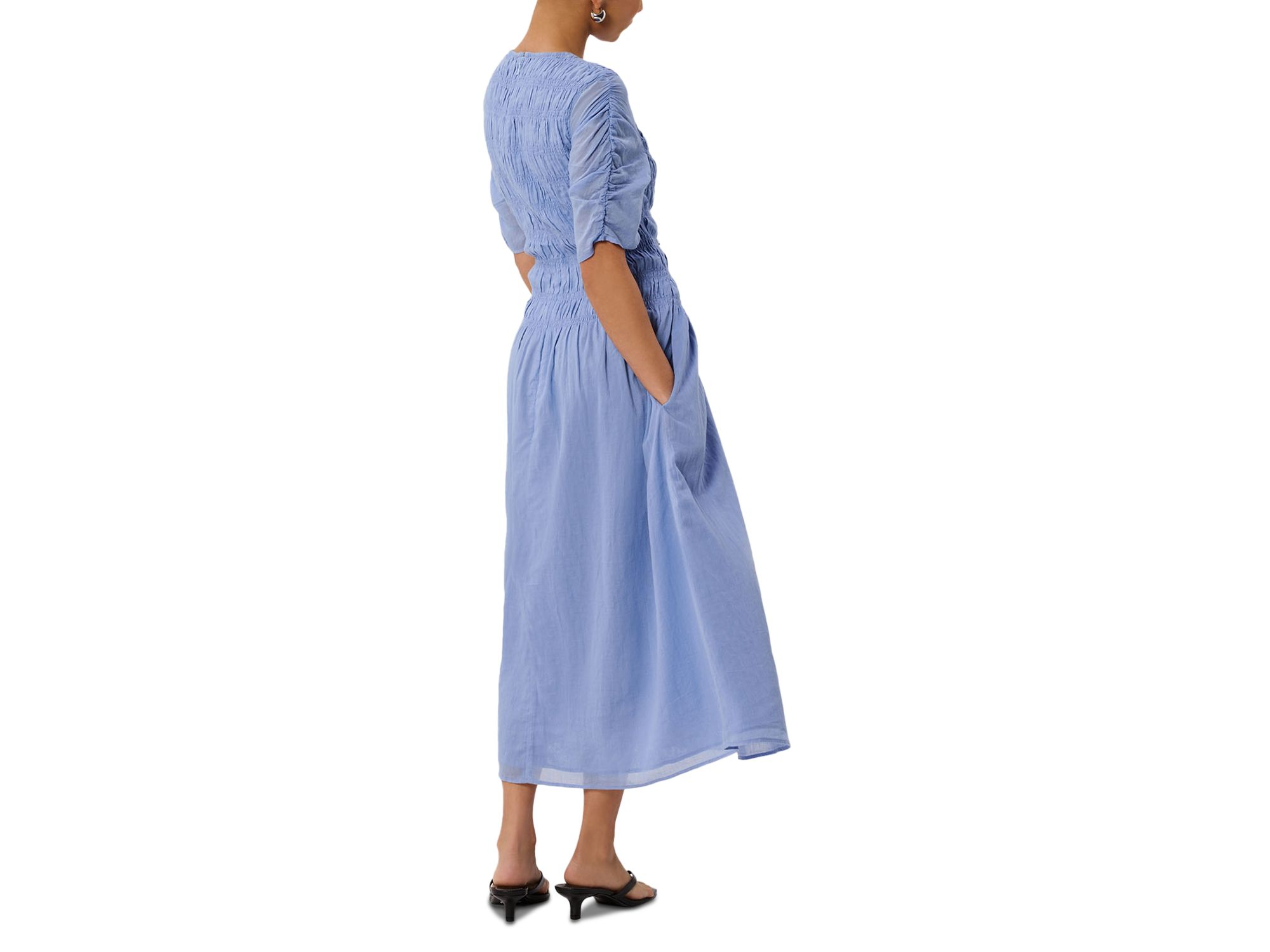 Petite Shirred Panel Cotton Dress — Image 5