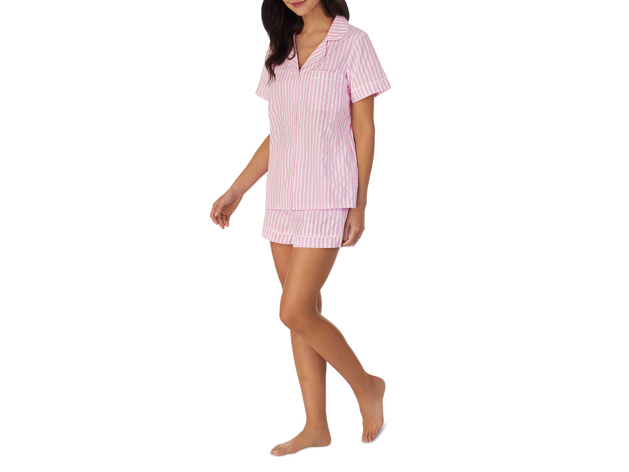 Striped Cotton Short Pajamas Set — Image 6