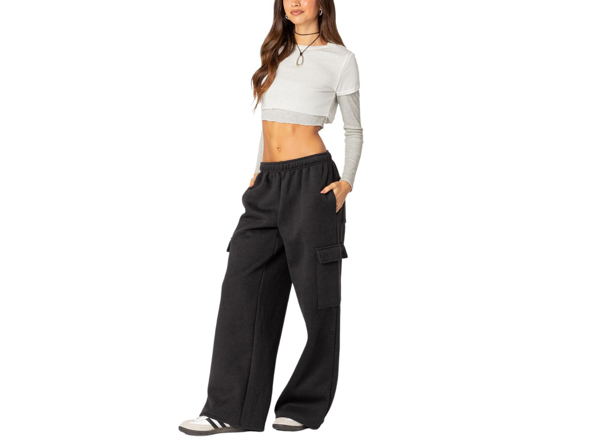 Wide Leg Cargo Sweatpants — Image 5
