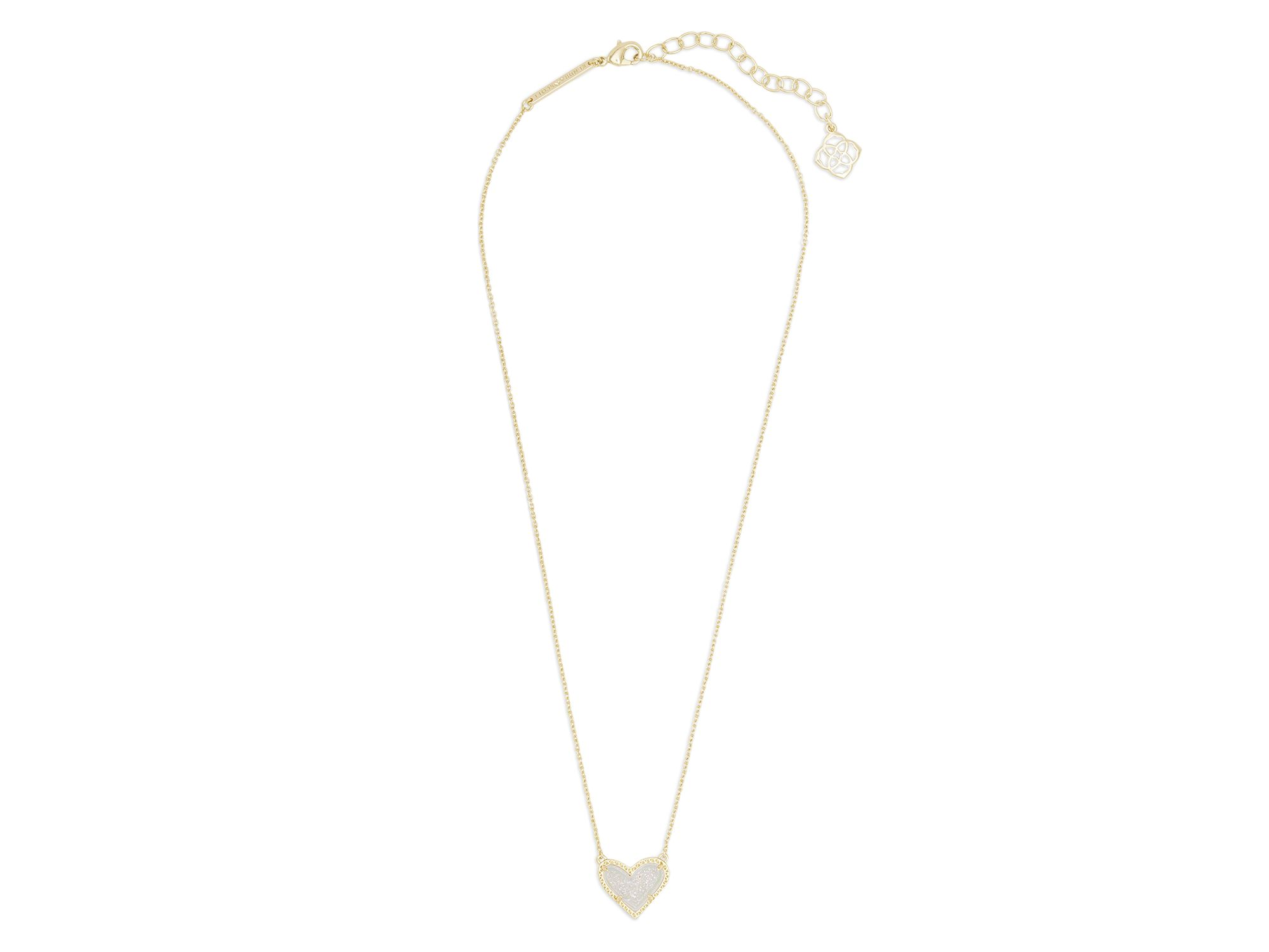 Ari Heart Short Pendant Necklace, 15" — Image 4