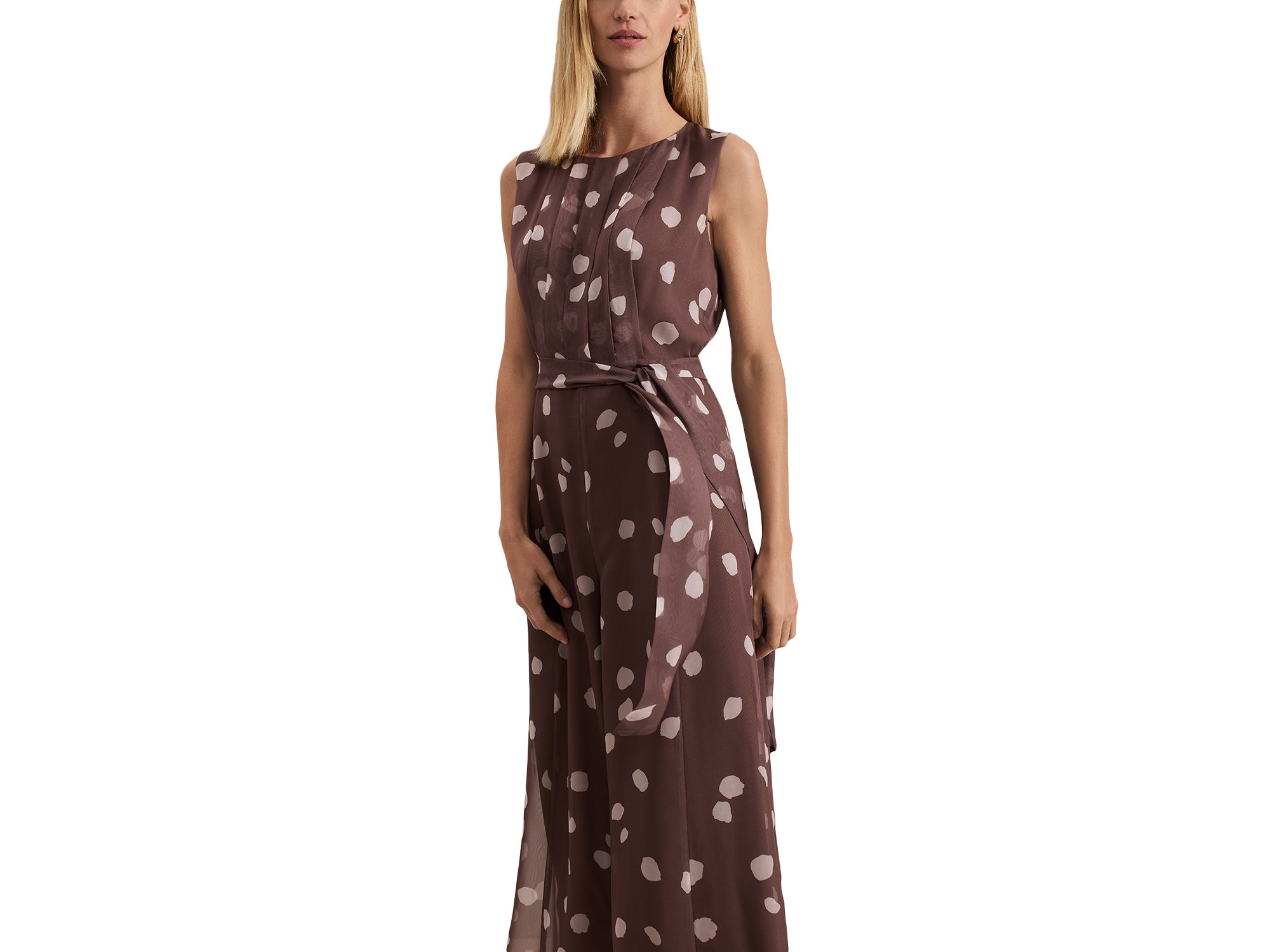 Maxine Chiffon Dot Print Jumpsuit — Image 8