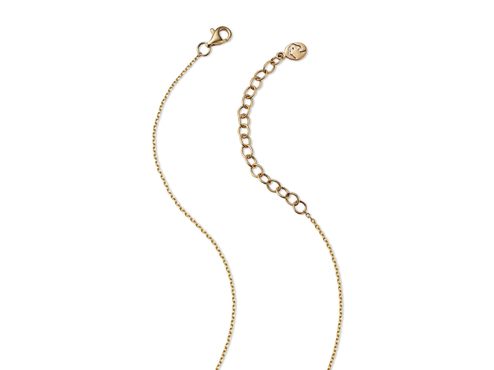 Turquoise & Diamond Heart Pendant Necklace in 14K Yellow Gold, 16-18" — Image 3