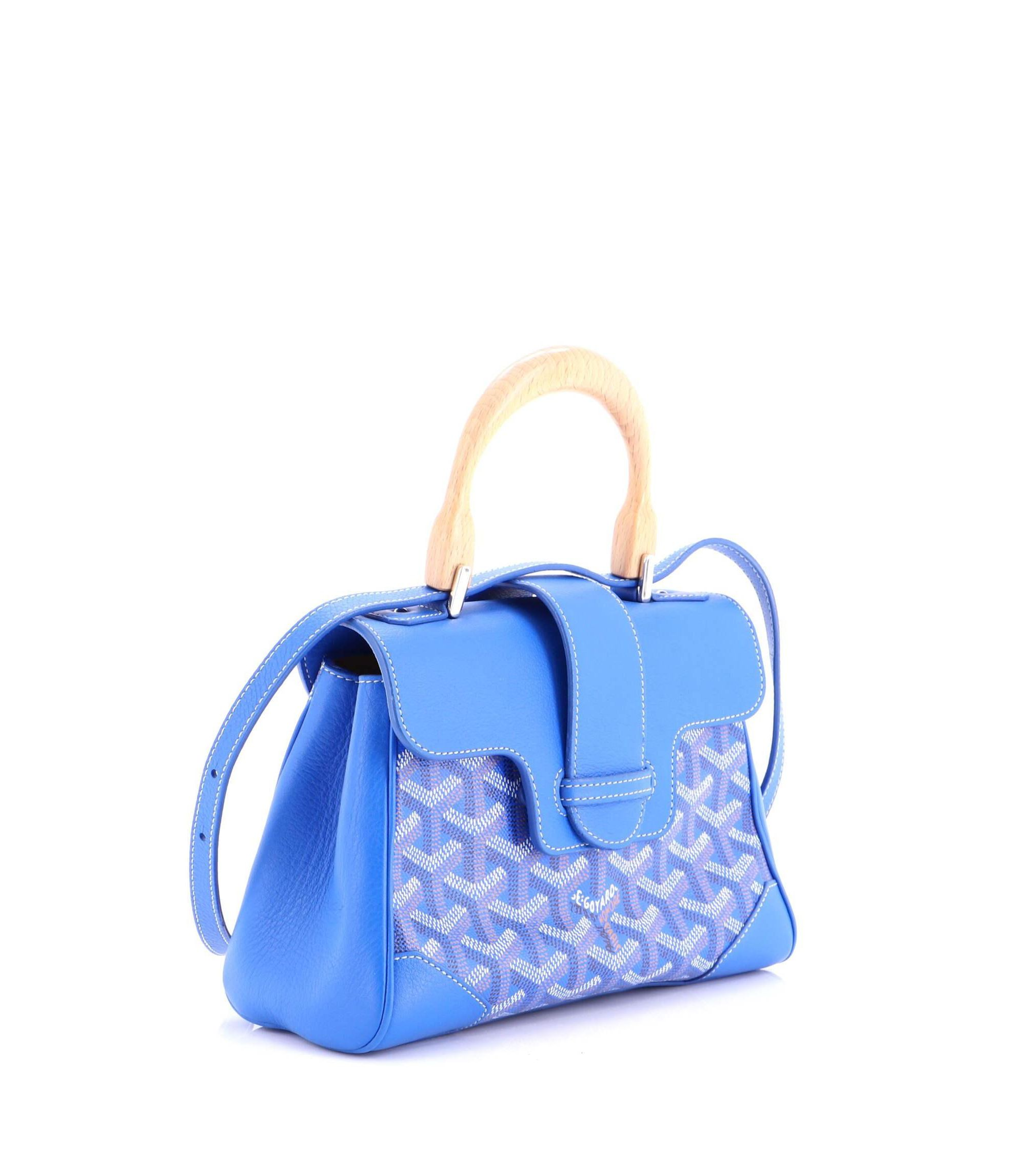 Mini Saigon Top Handle Bag Coated Canvas with Leather — Image 5
