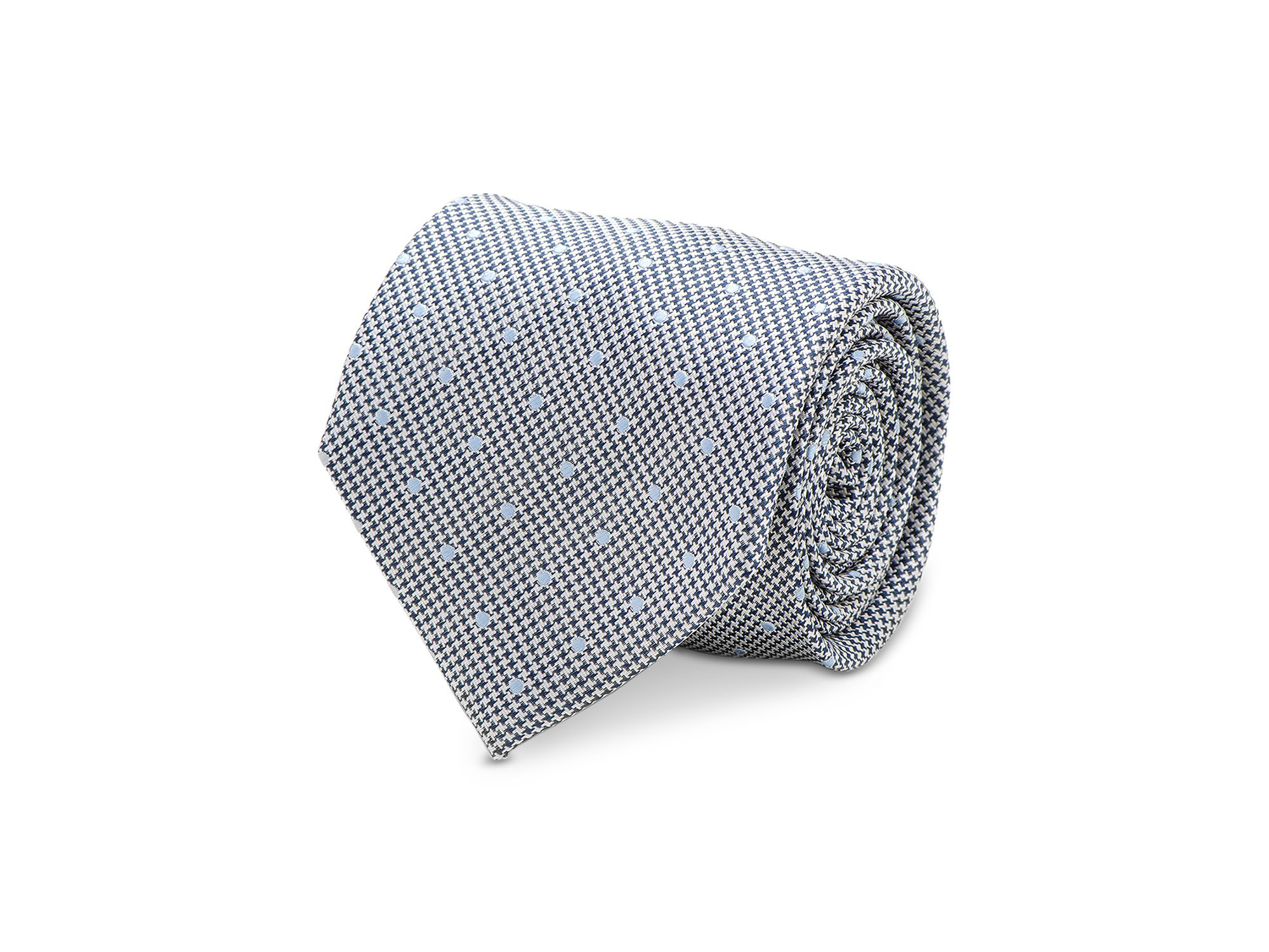 Dotted Herringbone Silk Tie — Image 4