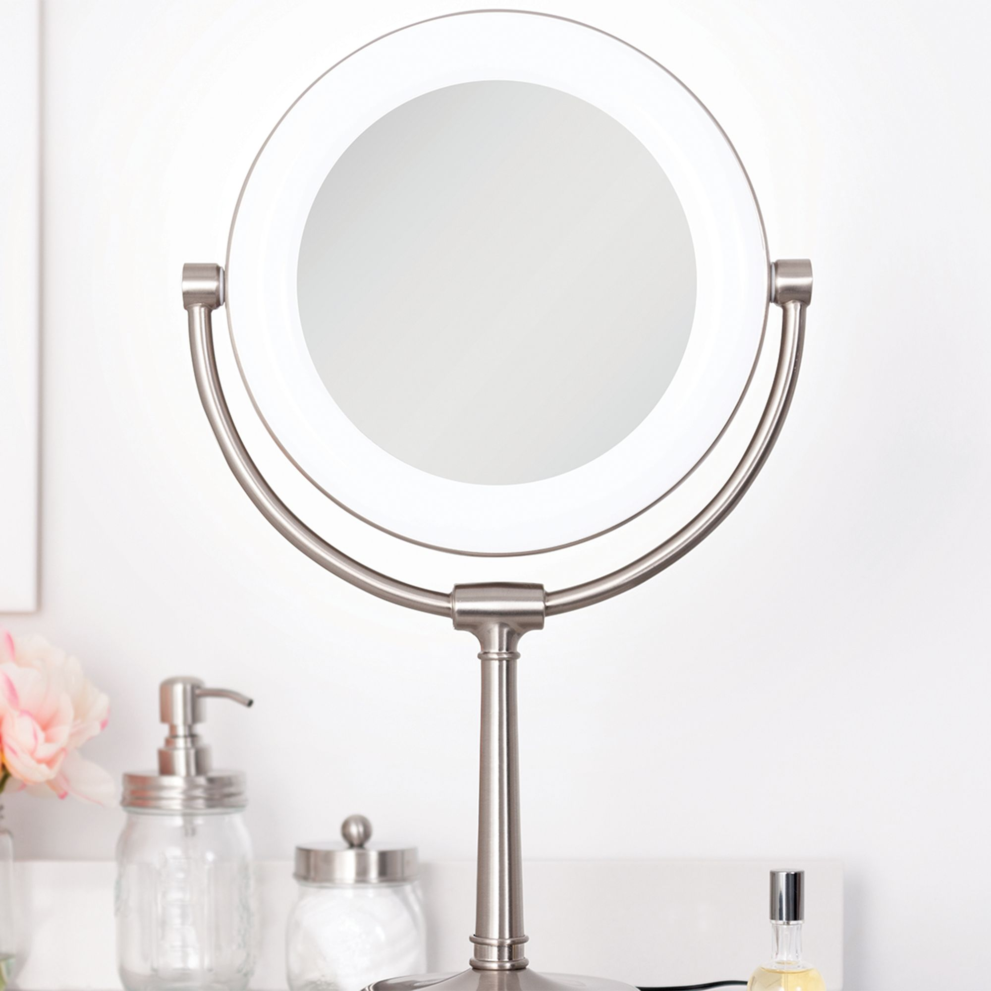 Lexington Customizable Sunlight LED Lighted Vanity Mirror, 10X/1X Magnification — Image 5